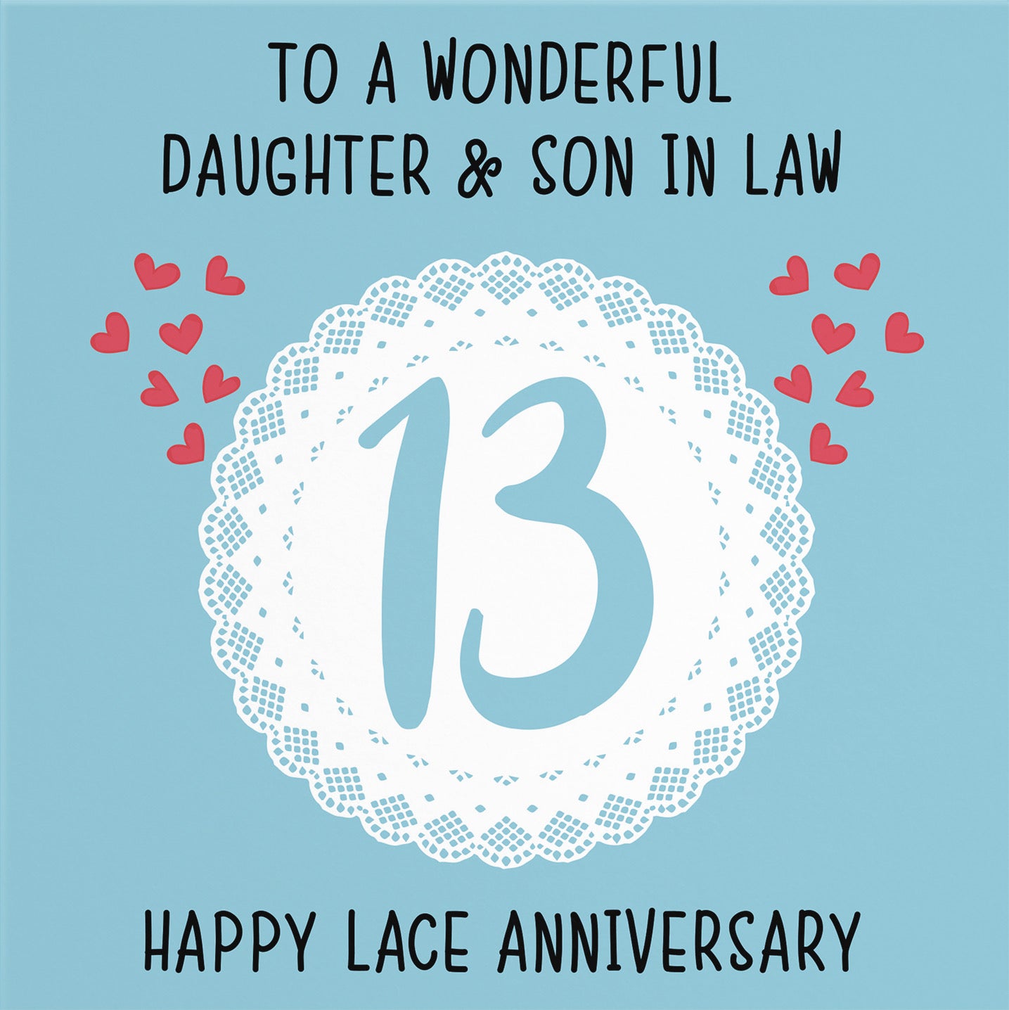 13th Daughter And Son In Law Anniversary Card Iconic - Default Title (B098FGDVXJ)