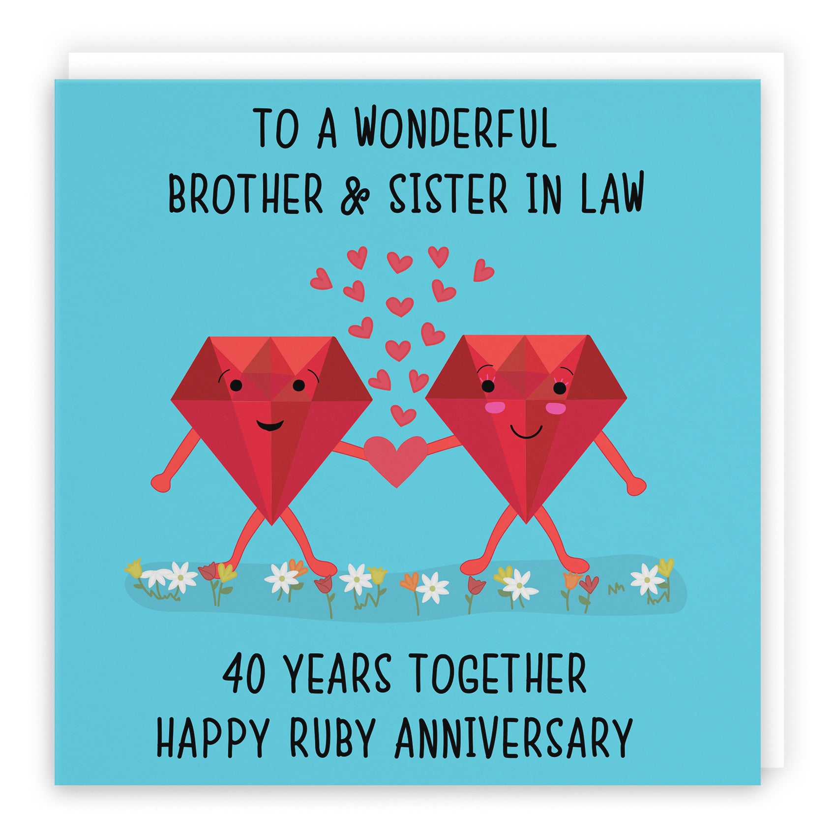 40th Brother And Sister In Law Anniversary Card Iconic - Default Title (B098FGNQ4M)