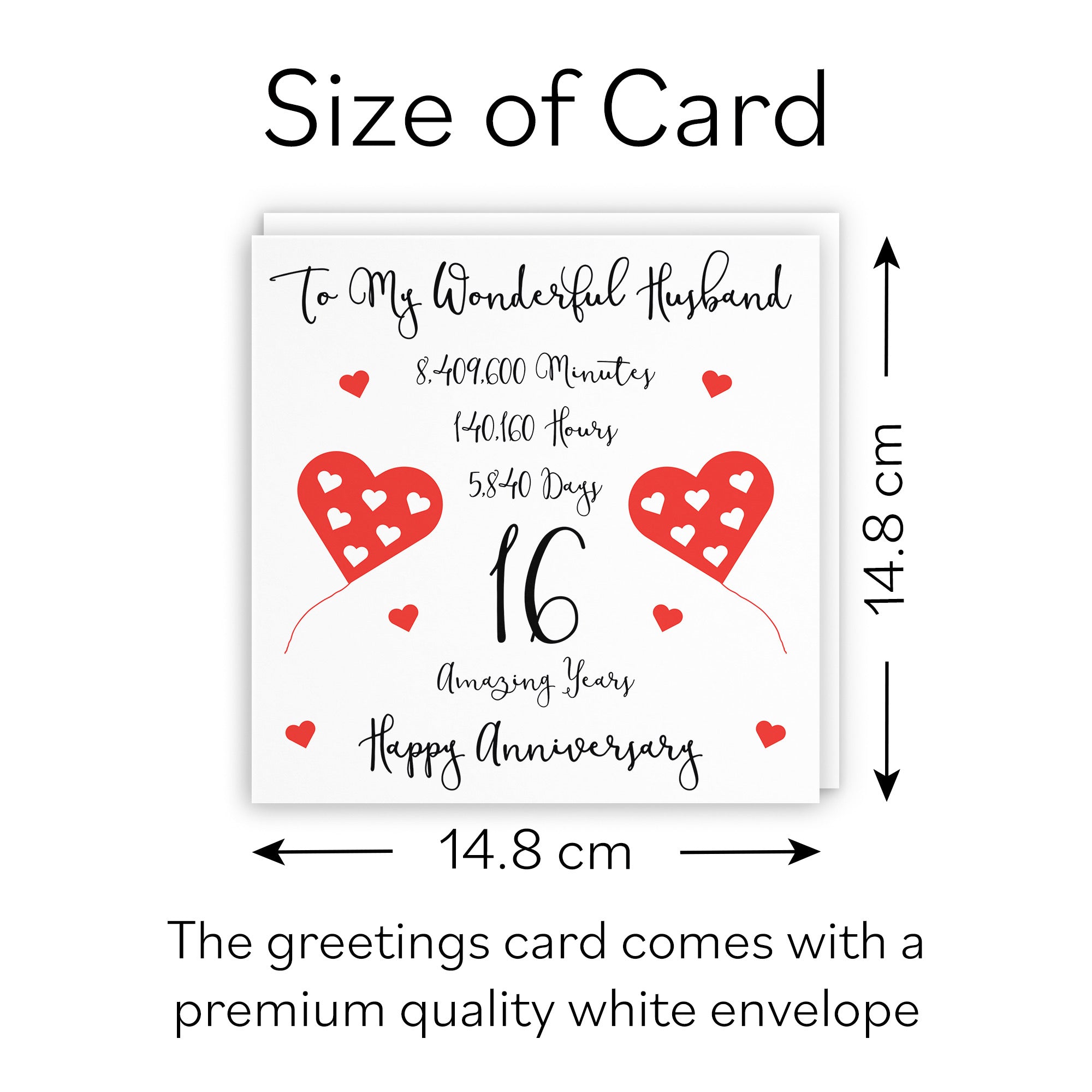 16th Husband Anniversary Card Timeless - Default Title (B098FGR6DX)