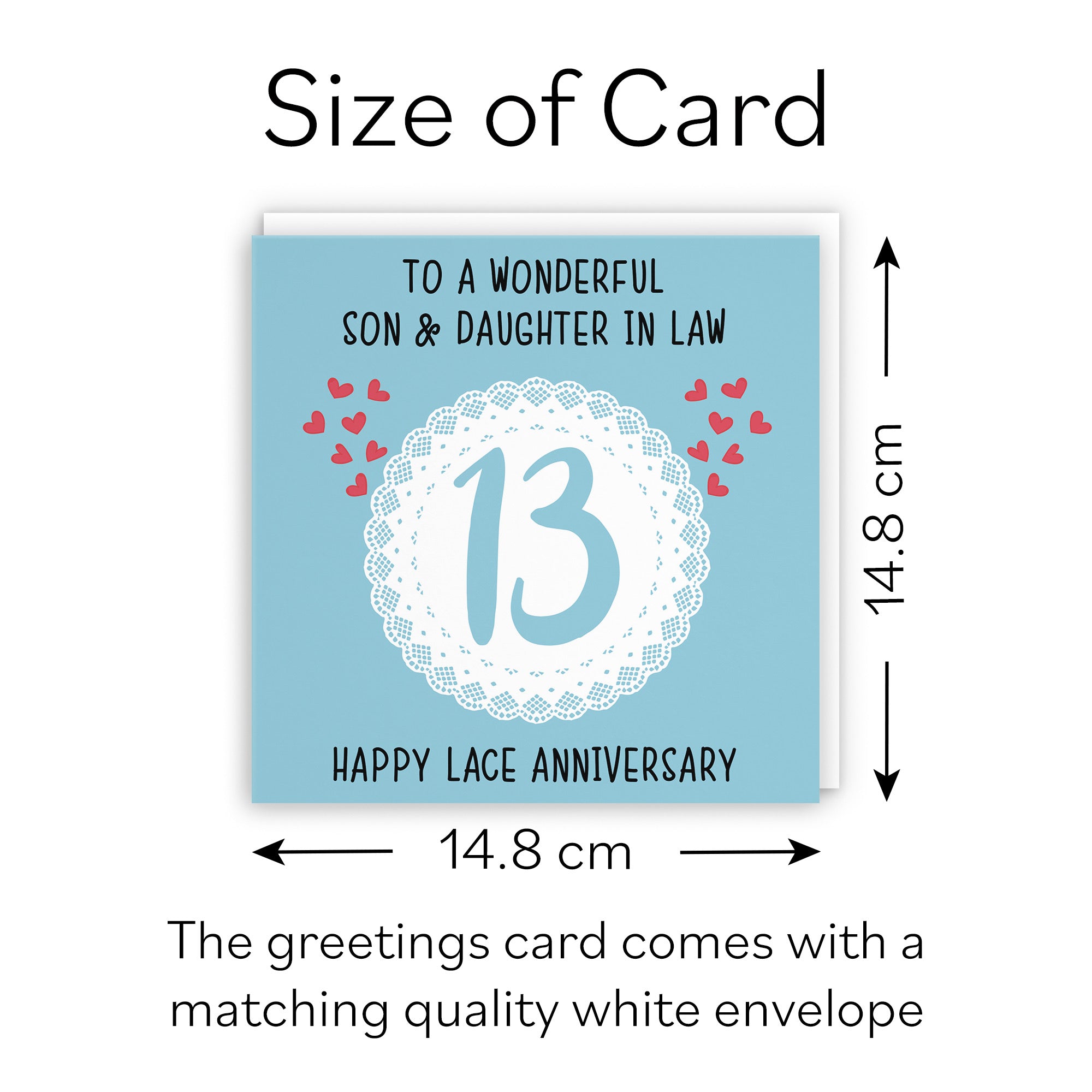 13th Son And Daughter In Law Anniversary Card Iconic - Default Title (B098FGX3ND)