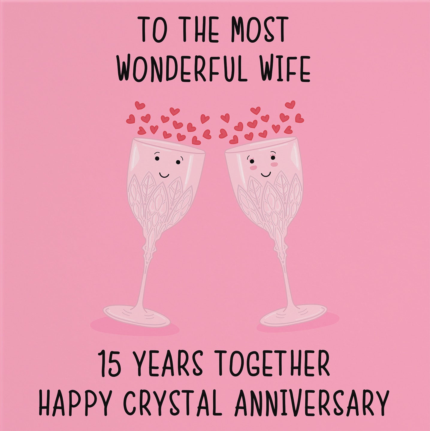 15th Wife Anniversary Card Iconic - Default Title (B098FH1YVF)