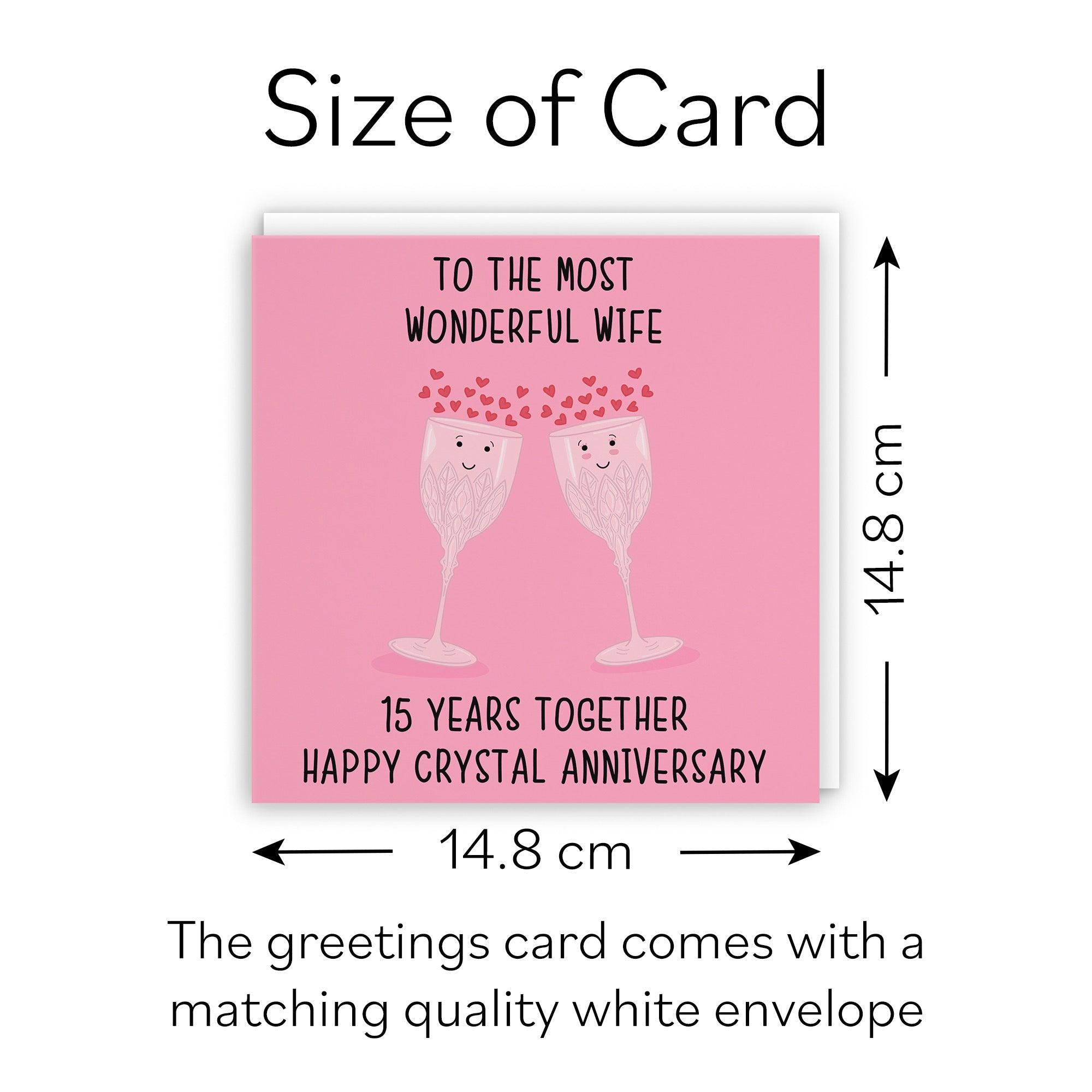 15th Wife Anniversary Card Iconic - Default Title (B098FH1YVF)