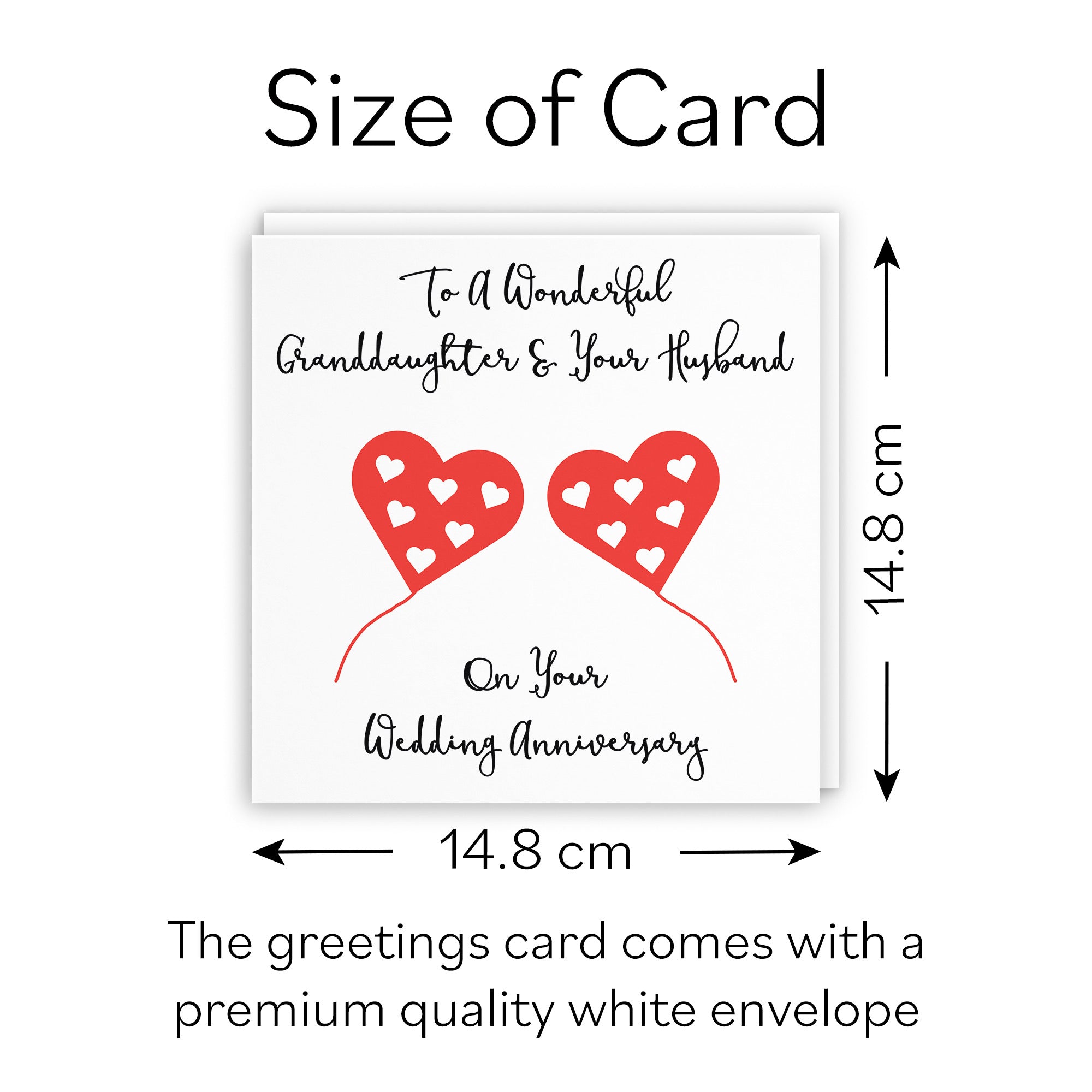 Granddaughter And Husband Anniversary Card Love Heart - Default Title (B098FHSZTP)