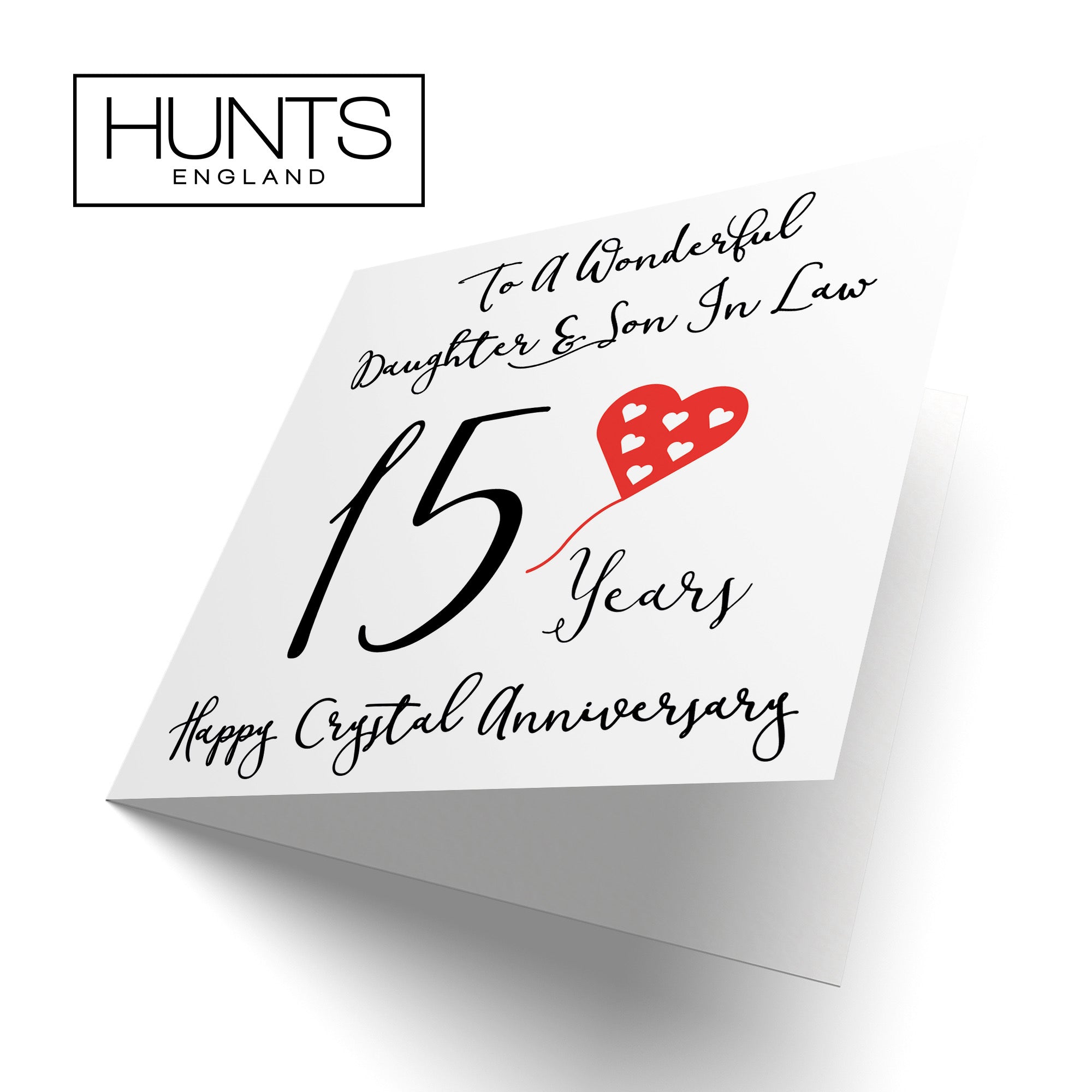 15th Daughter And Son In Law Anniversary Card Love Heart - Default Title (B098FHXVJK)
