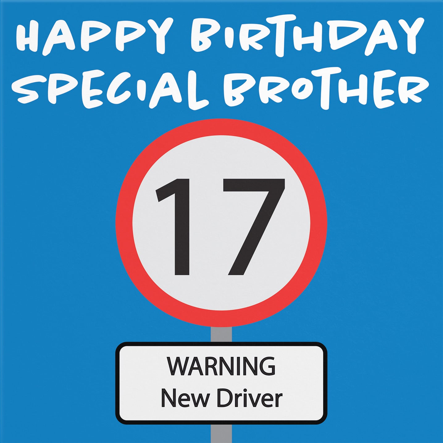 17th Brother Birthday Card Road Sign - Default Title (B09GJ4C9Z4)