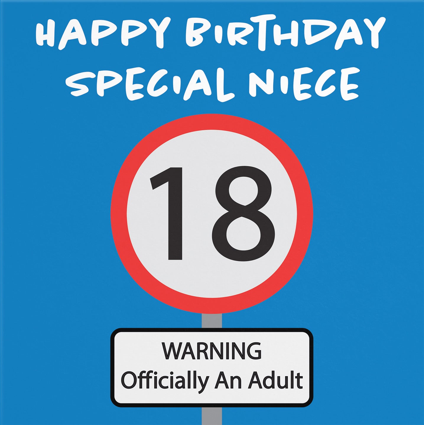 18th Niece Birthday Card Road Sign - Default Title (B09GJCND3L)