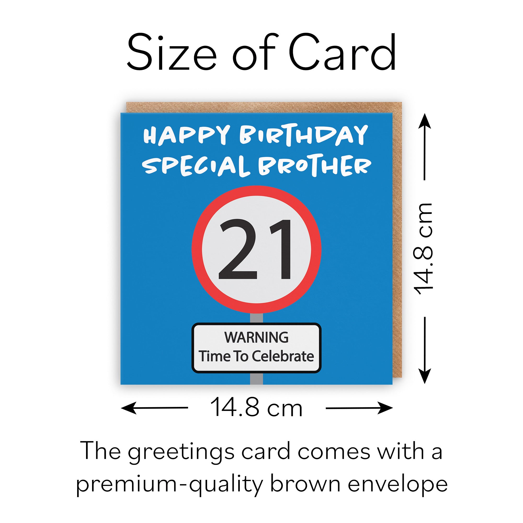 21st Brother Birthday Card Road Sign - Default Title (B09GJH1P7Q)