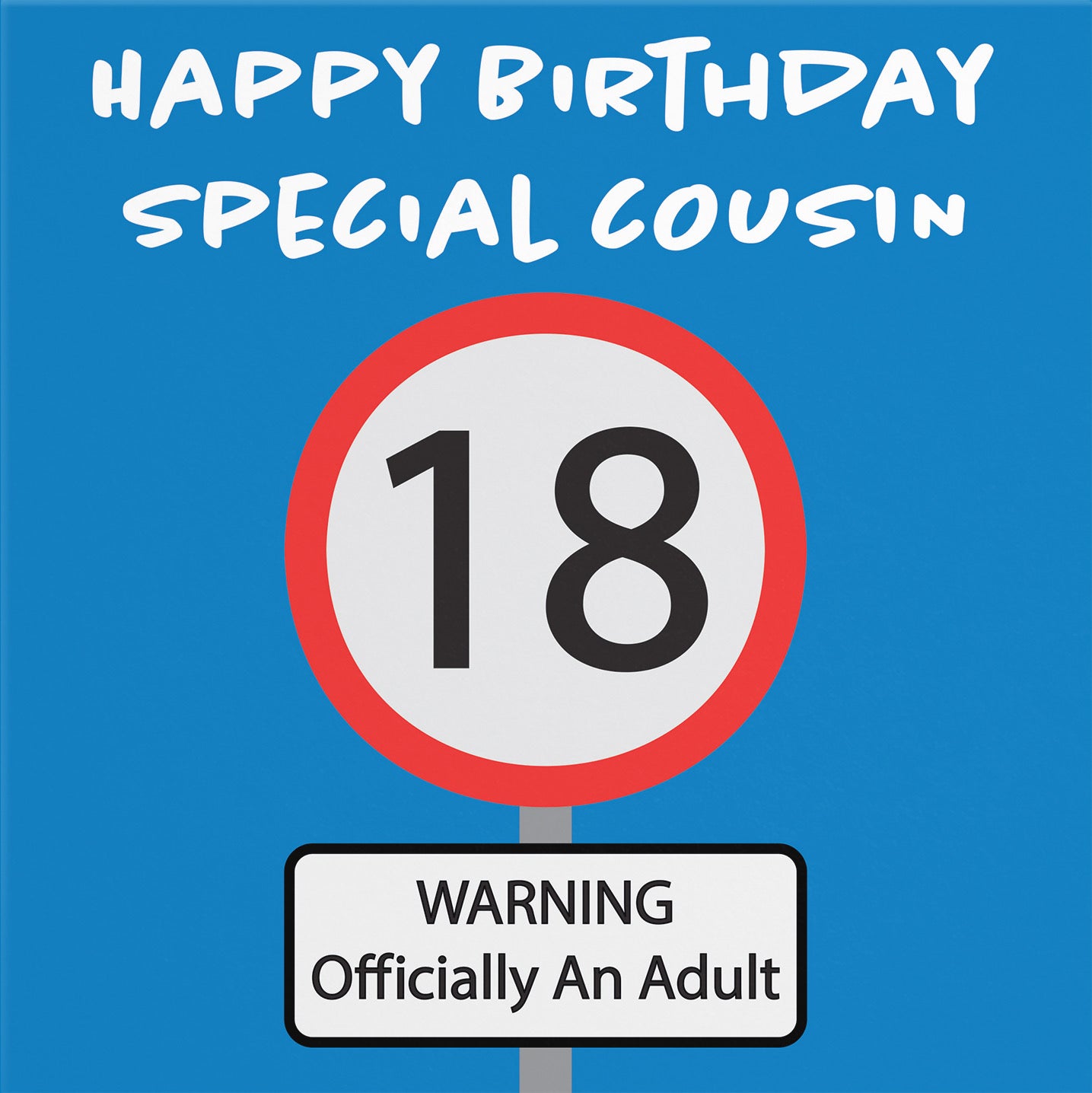 18th Cousin Birthday Card Road Sign - Default Title (B09GJHYZ5W)