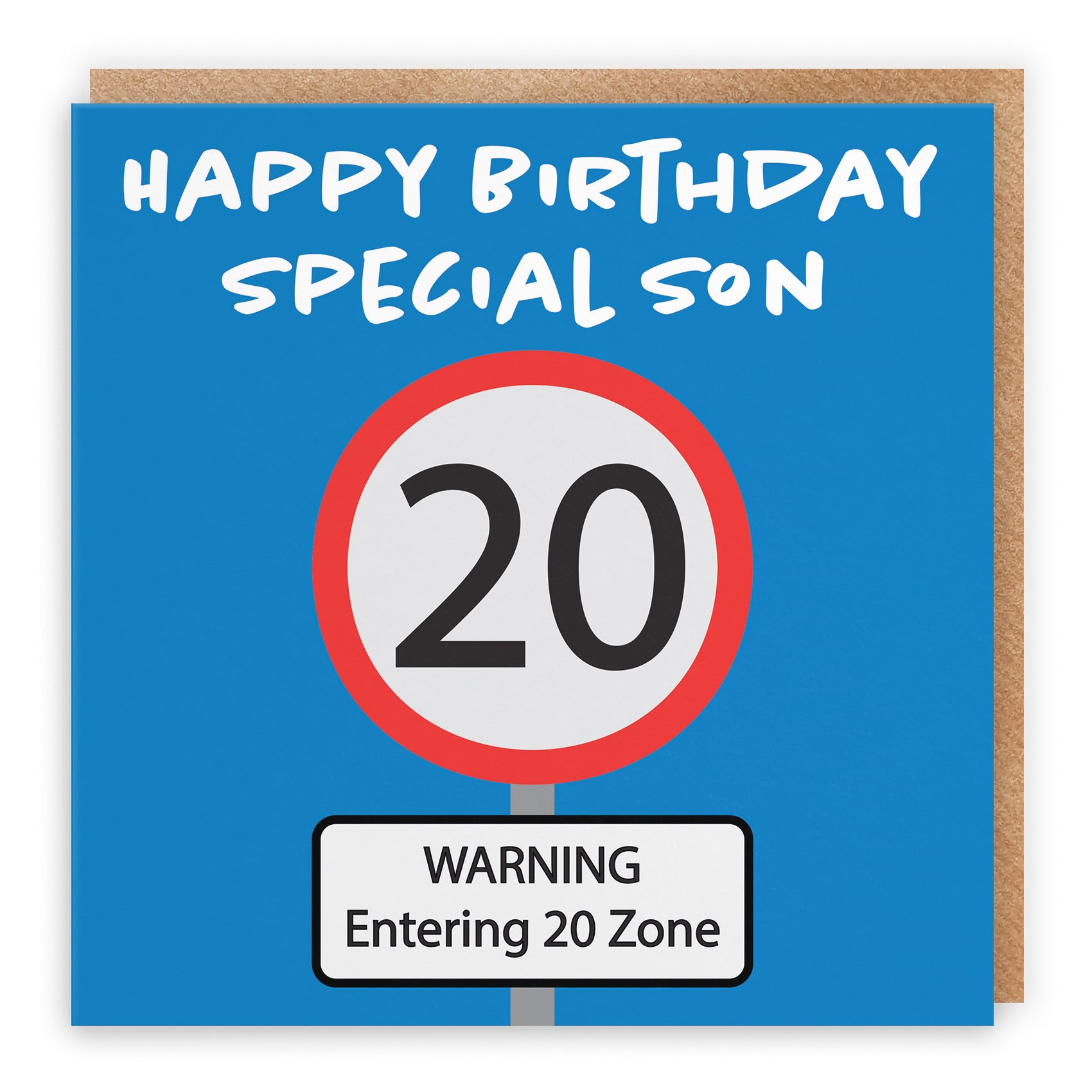 20th Son Birthday Card Road Sign - Default Title (B09GJKW4Q7)
