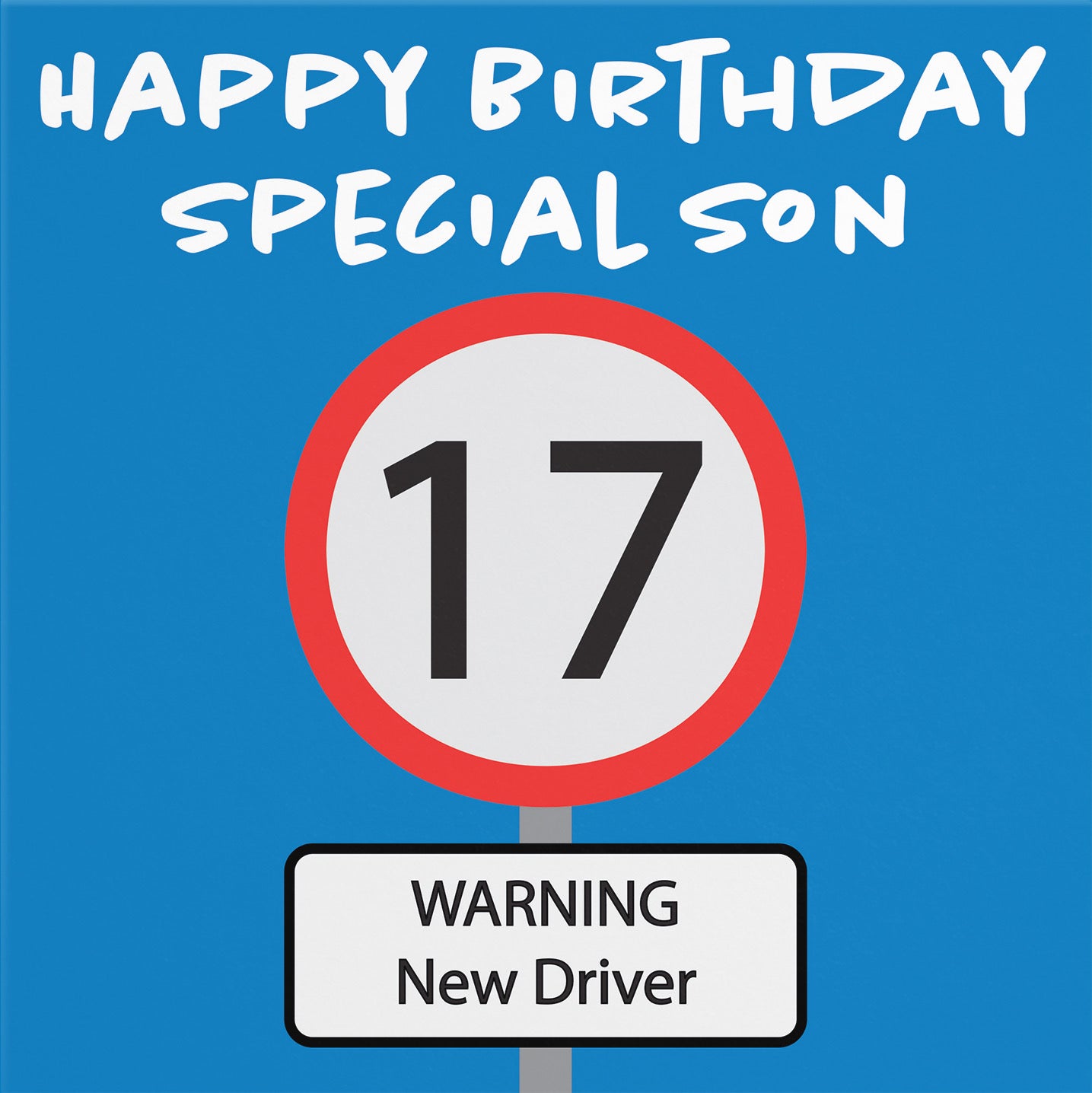 17th Son Birthday Card Road Sign - Default Title (B09GJMJ4TS)