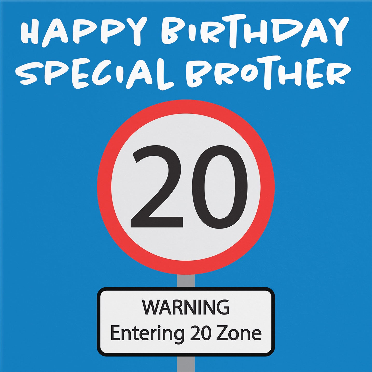 20th Brother Birthday Card Road Sign - Default Title (B09GJPHZDR)