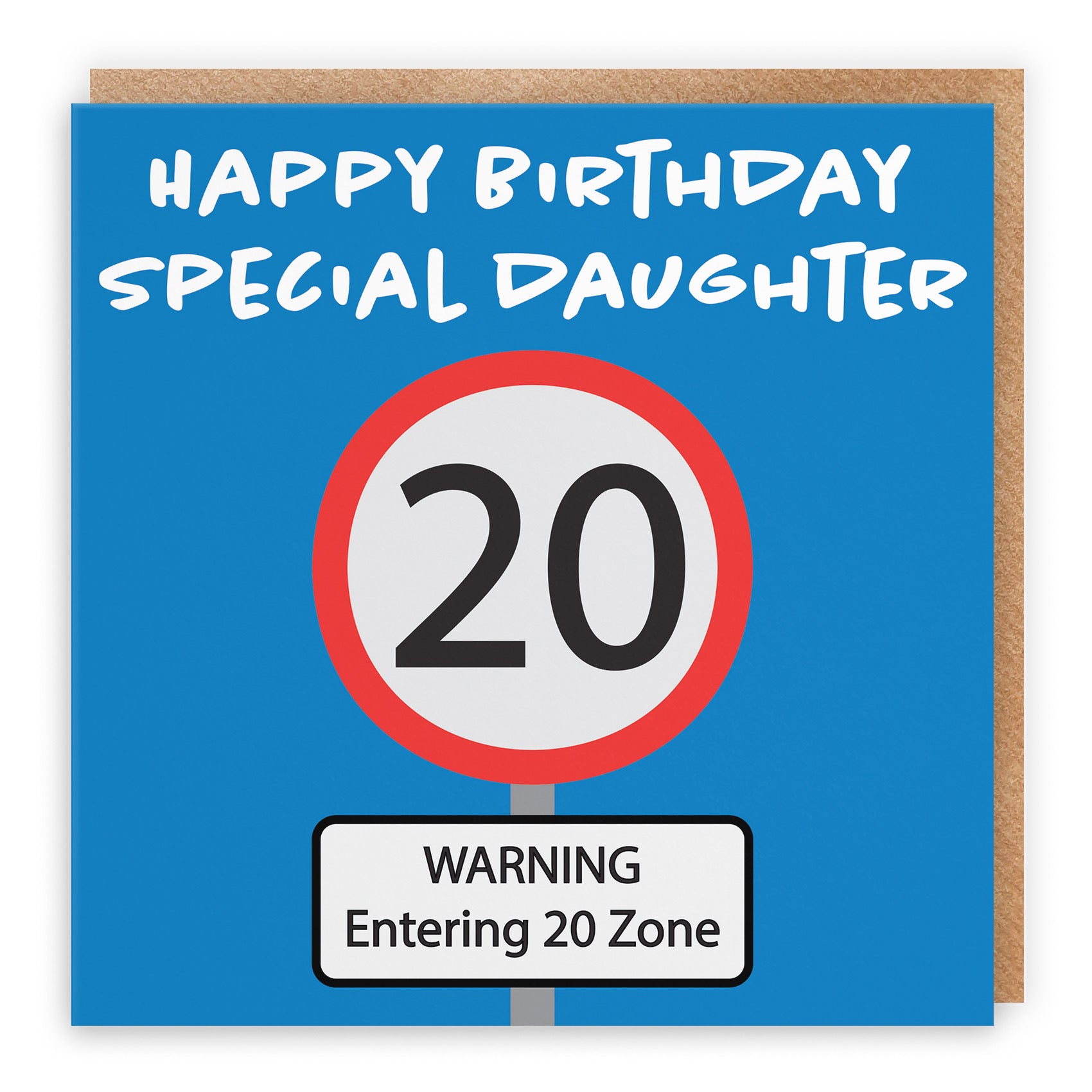 20th Daughter Birthday Card Road Sign - Default Title (B09GJSD5DV)