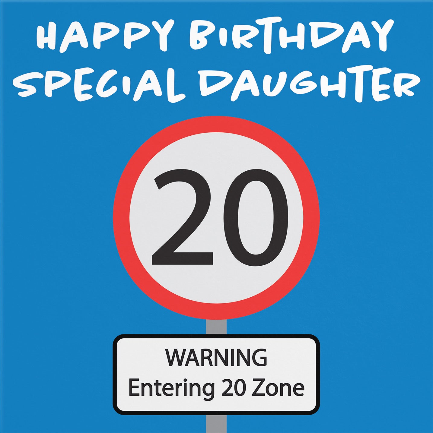 20th Daughter Birthday Card Road Sign - Default Title (B09GJSD5DV)