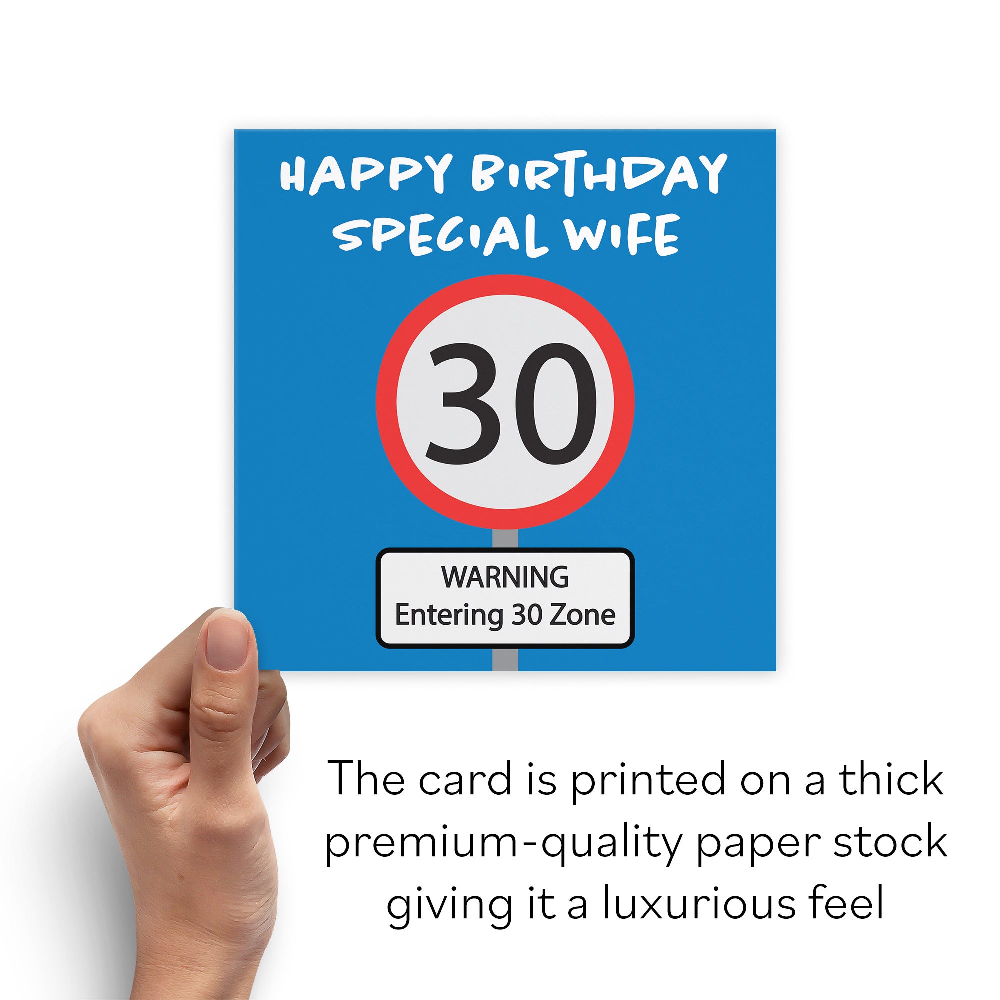 30th Wife Birthday Card Road Sign - Default Title (B09GJSHJ1V)
