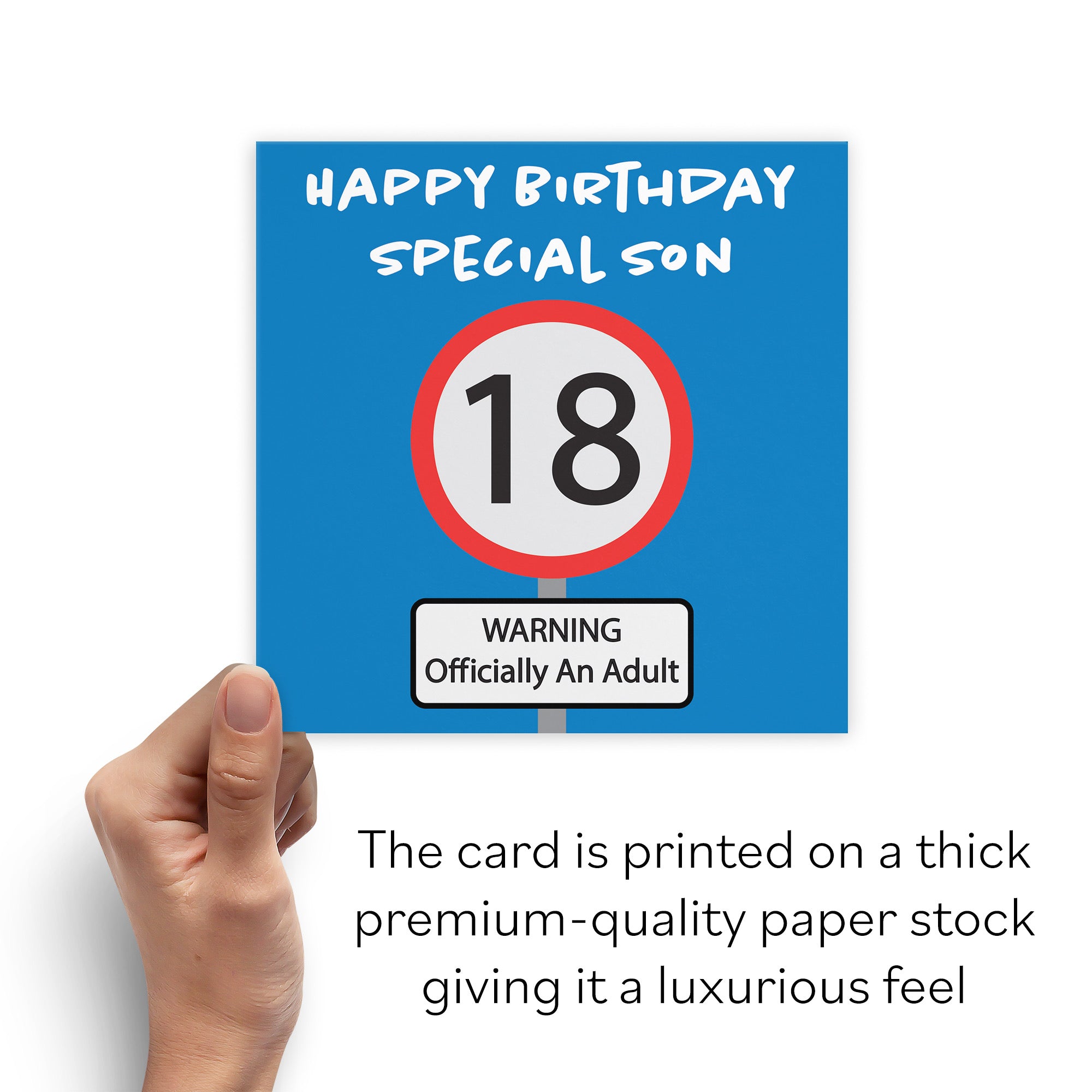 18th Son Birthday Card Road Sign - Default Title (B09GJSRPZ9)