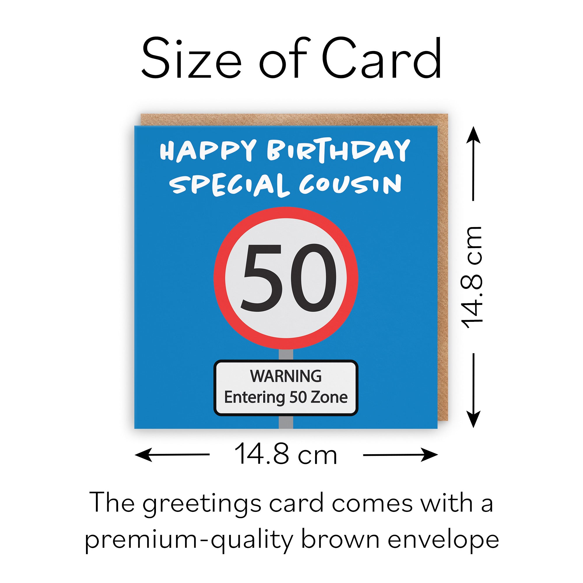 50th Cousin Birthday Card Road Sign - Default Title (B09GJV3QMB)