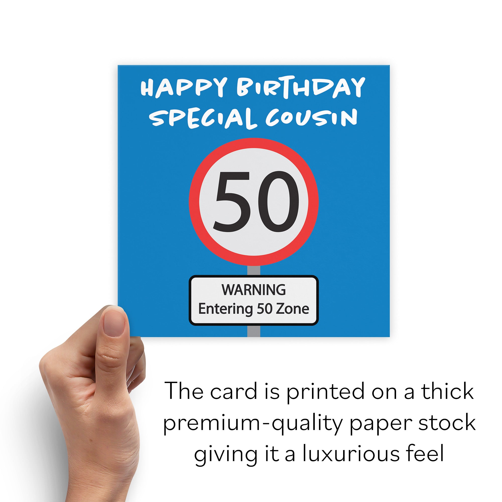 50th Cousin Birthday Card Road Sign - Default Title (B09GJV3QMB)