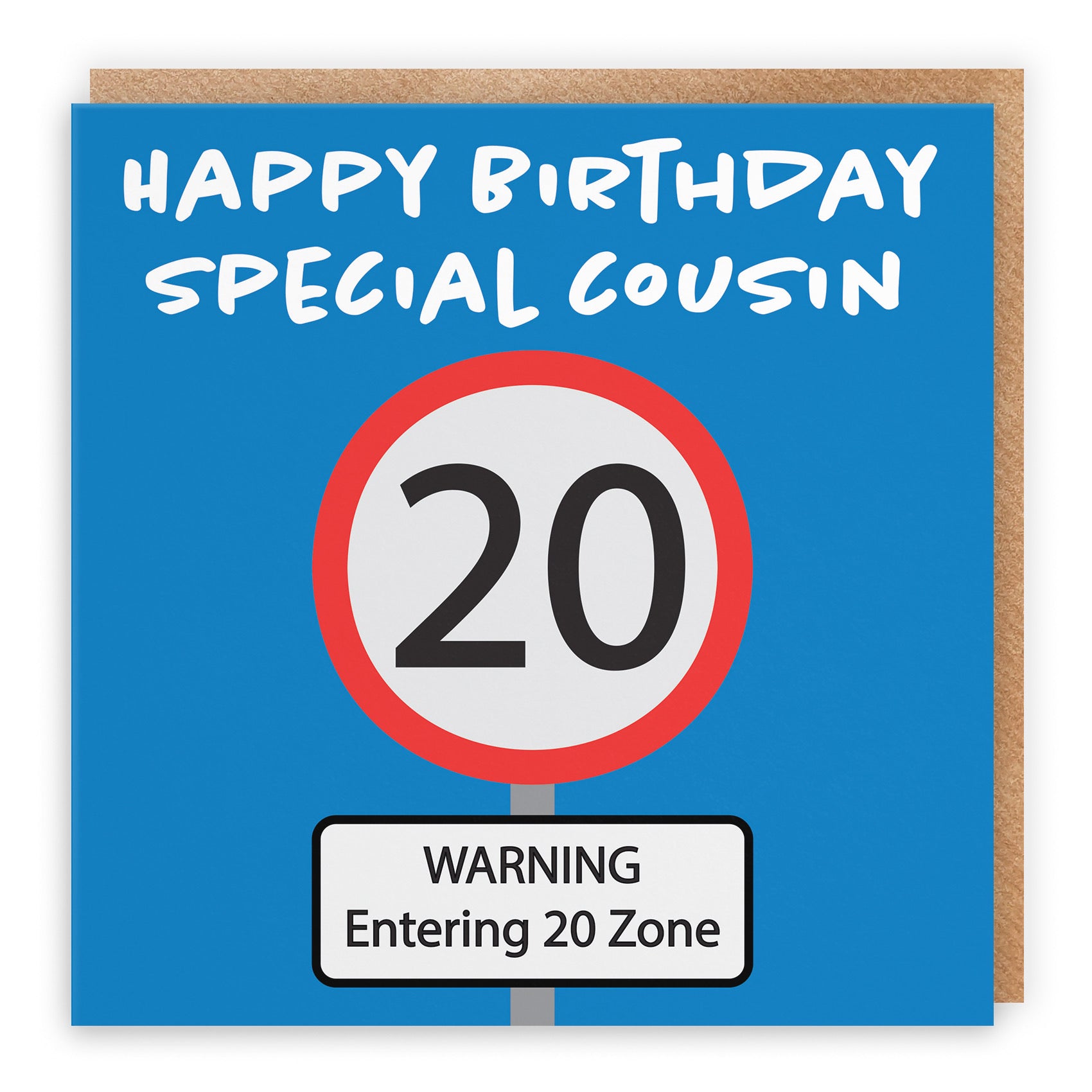 20th Cousin Birthday Card Road Sign - Default Title (B09GJV5L57)