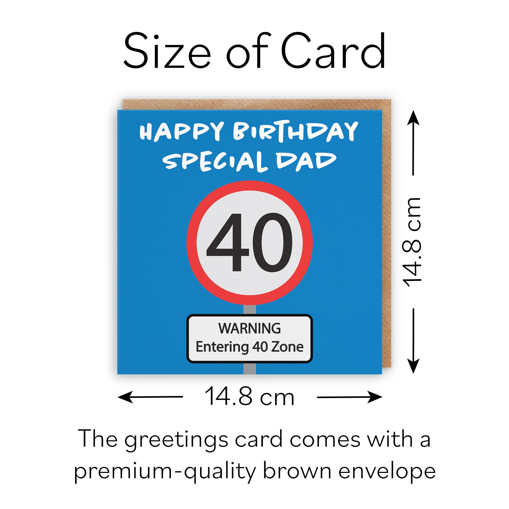 40th Dad Birthday Card Road Sign - Default Title (B09GJVC36L)