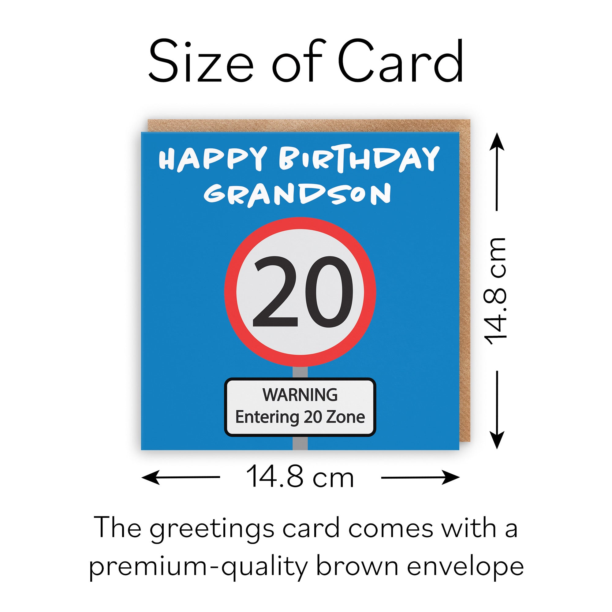 20th Grandson Birthday Card Road Sign - Default Title (B09GJW5S2Z)