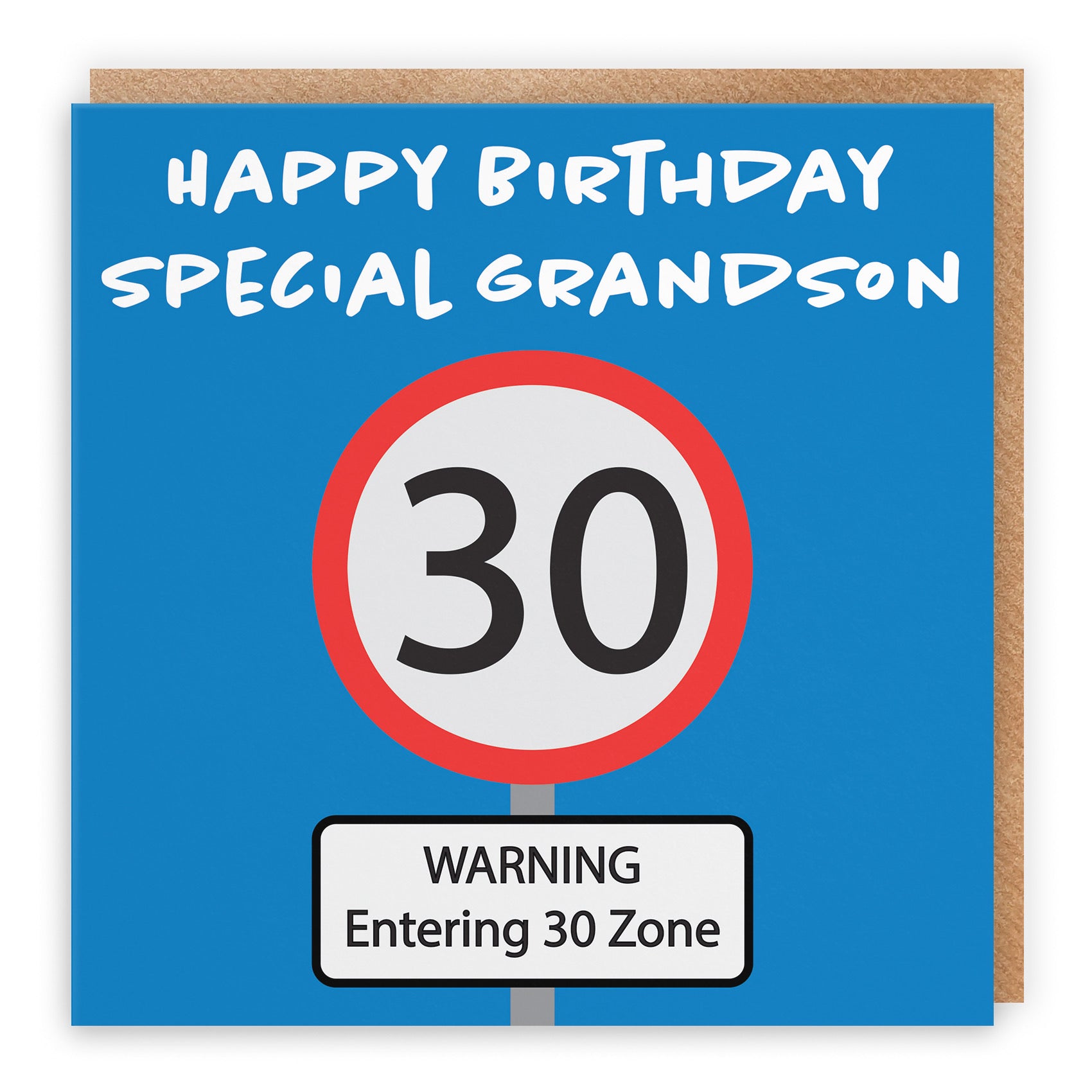 30th Grandson Birthday Card Road Sign - Default Title (B09GJXJG7K)
