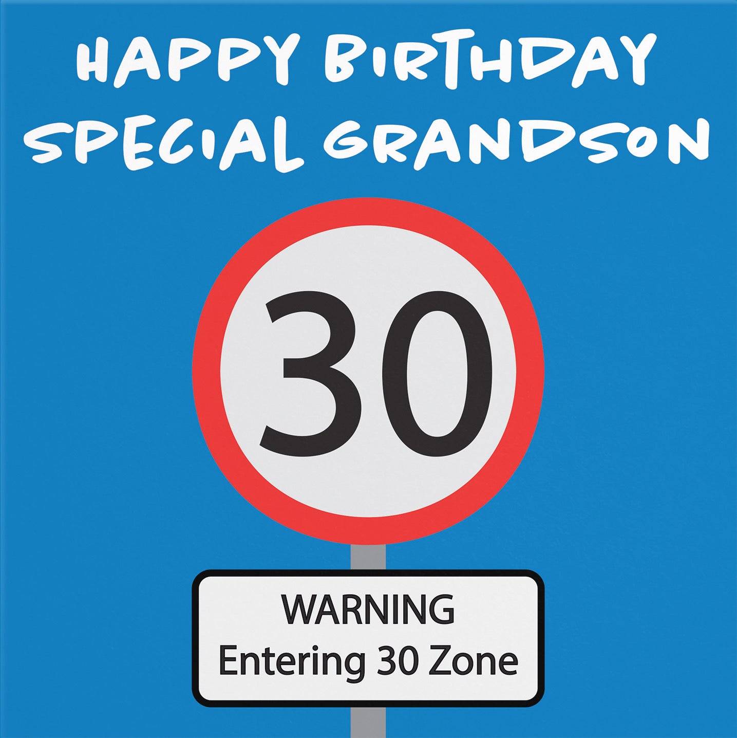 30th Grandson Birthday Card Road Sign - Default Title (B09GJXJG7K)