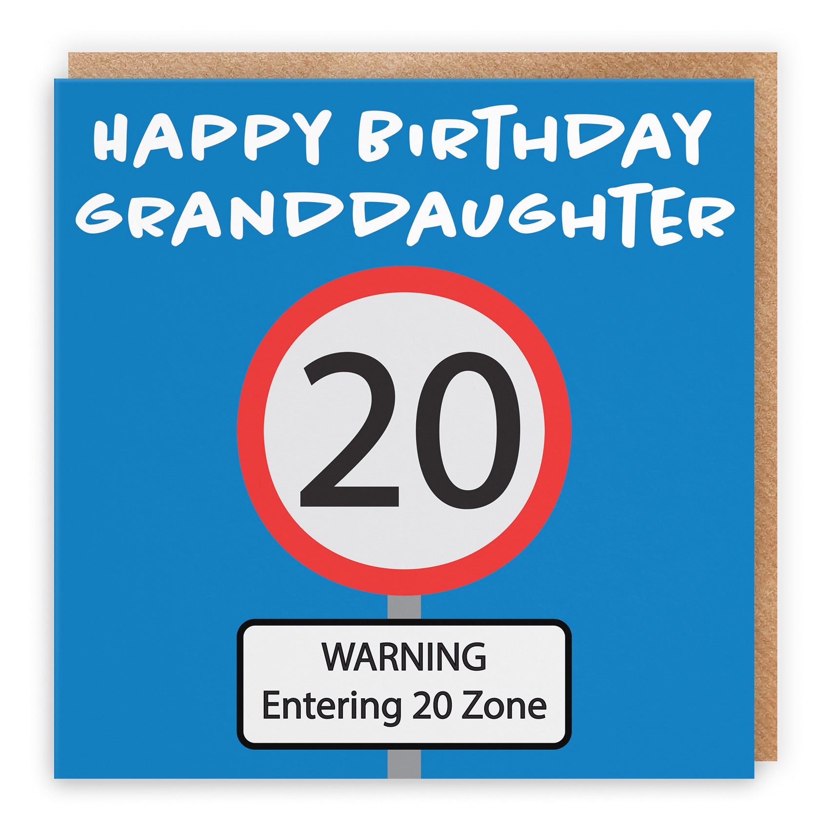 20th Granddaughter Birthday Card Road Sign - Default Title (B09GJYLQQN)