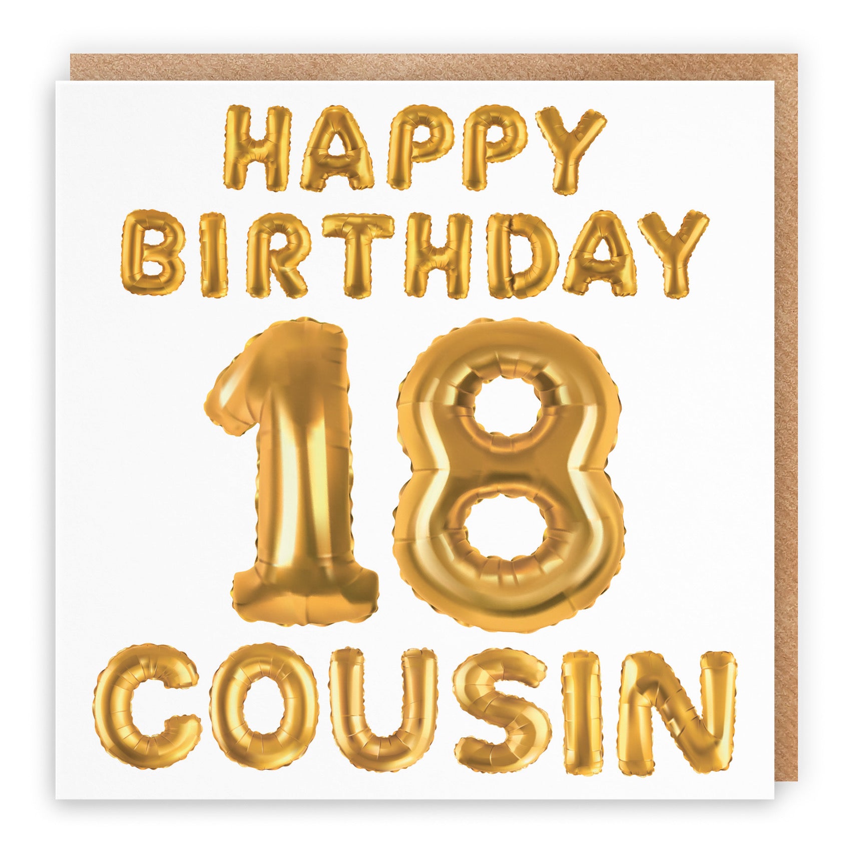 18th Cousin Birthday Card Balloon - Default Title (B09GL8ZYZD)