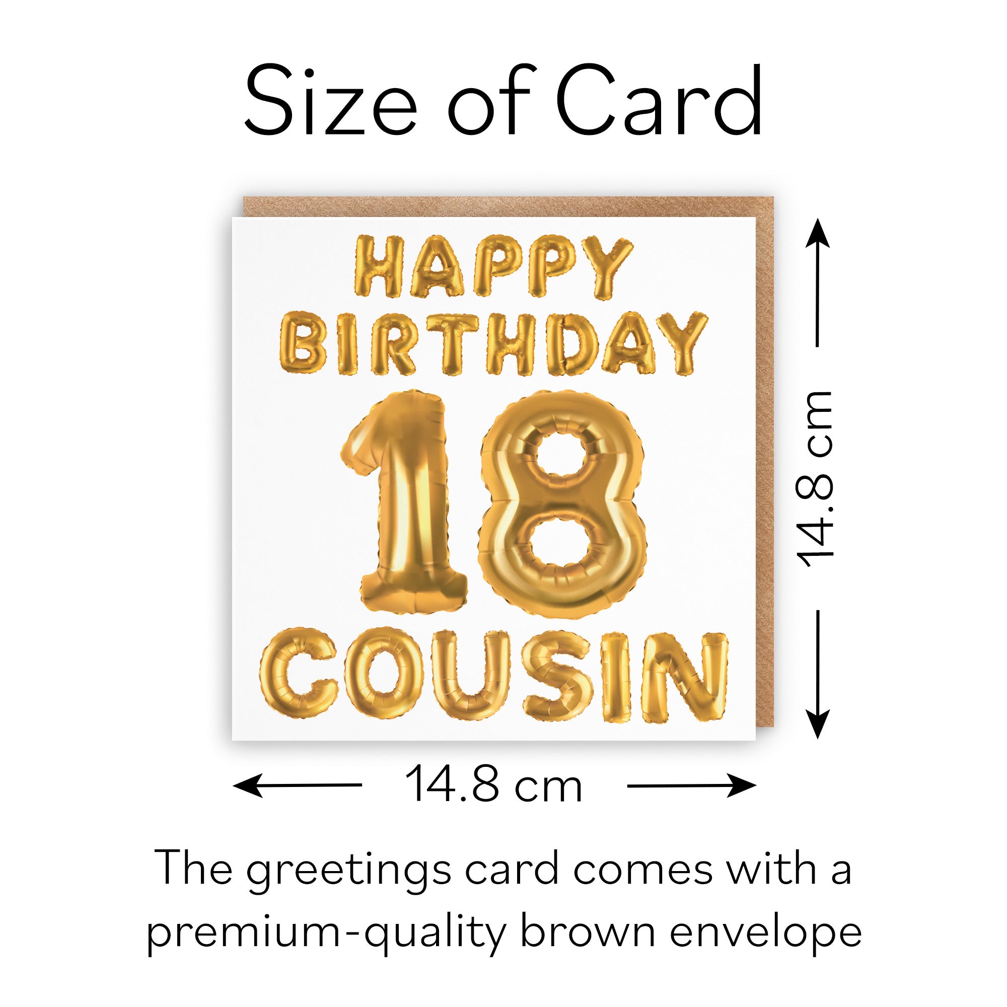 18th Cousin Birthday Card Balloon - Default Title (B09GL8ZYZD)