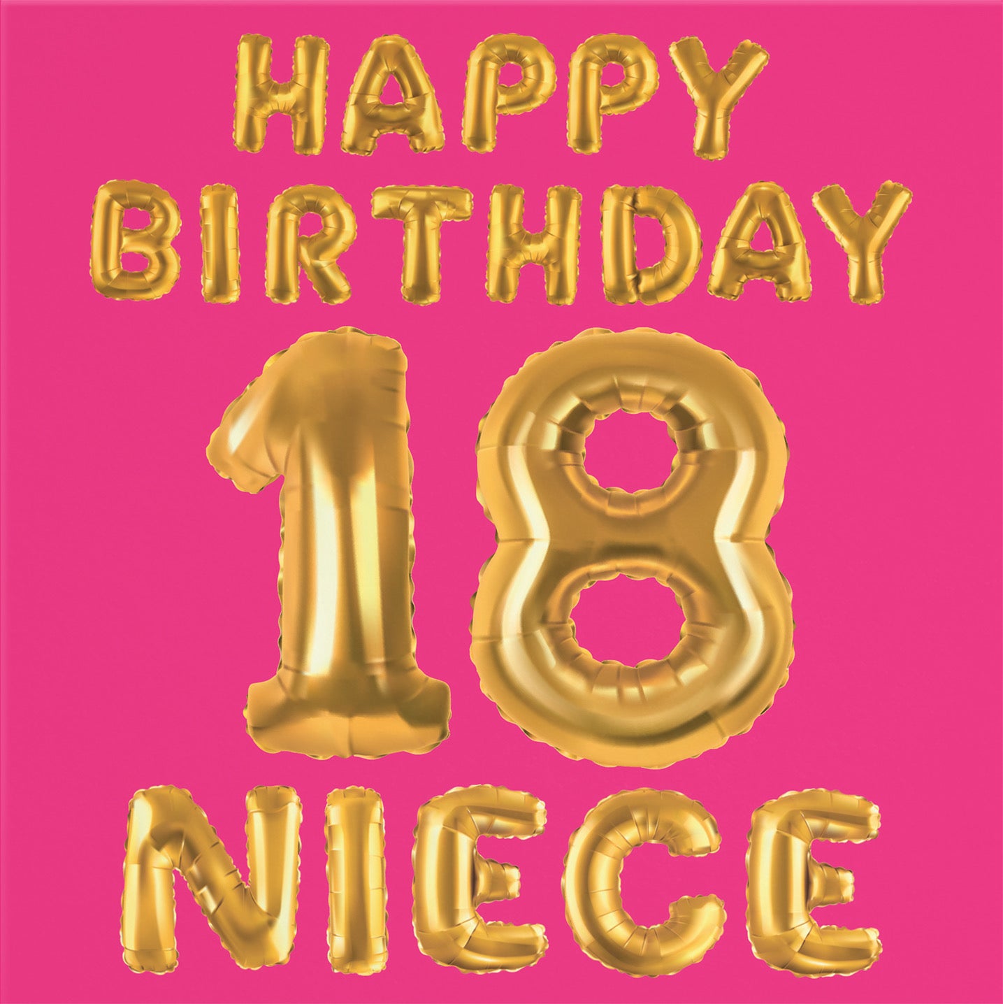 18th Niece Birthday Card Balloon - Default Title (B09GL99H62)