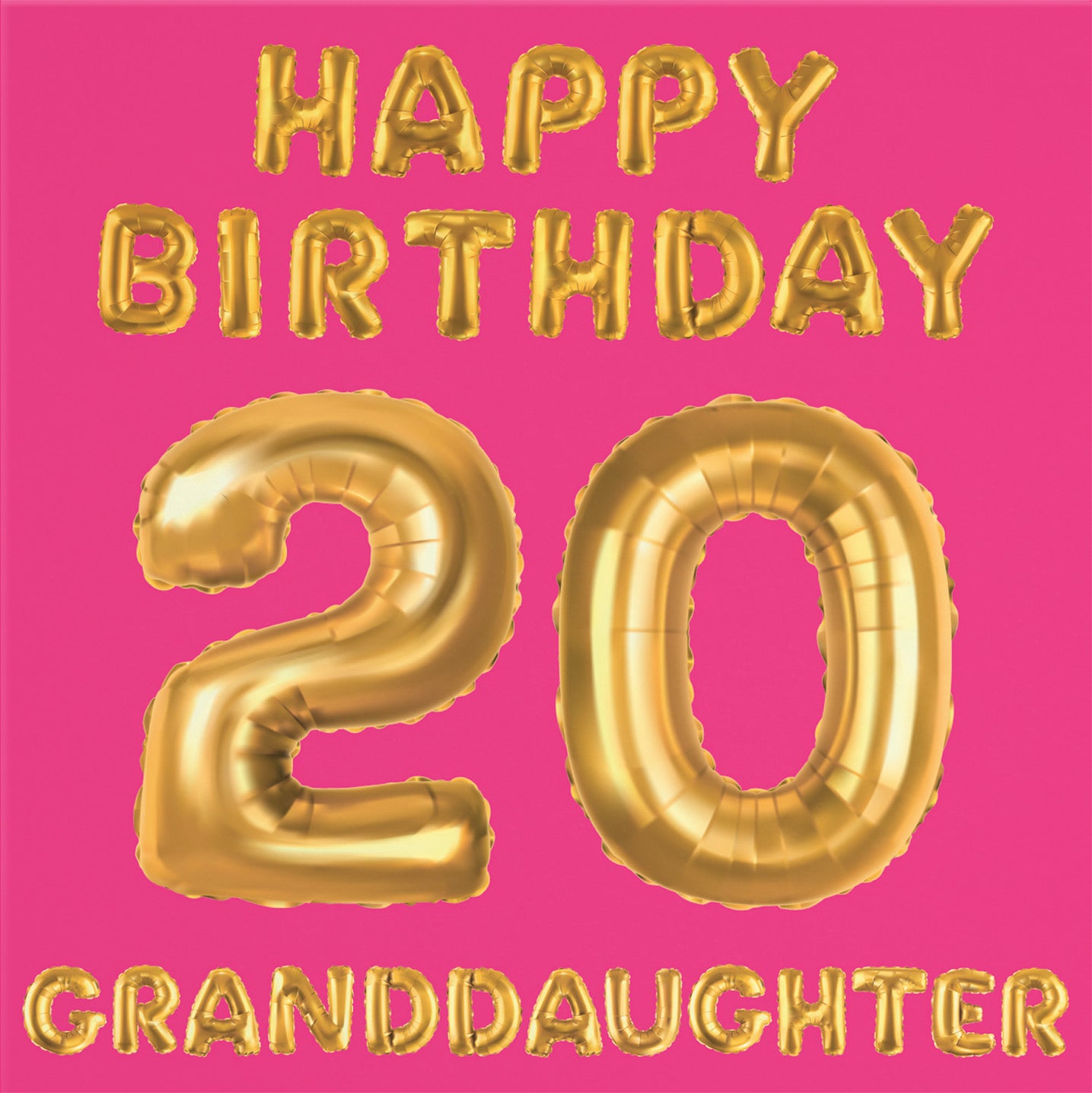 20th Granddaughter Birthday Card Balloon - Default Title (B09GL9KJFM)