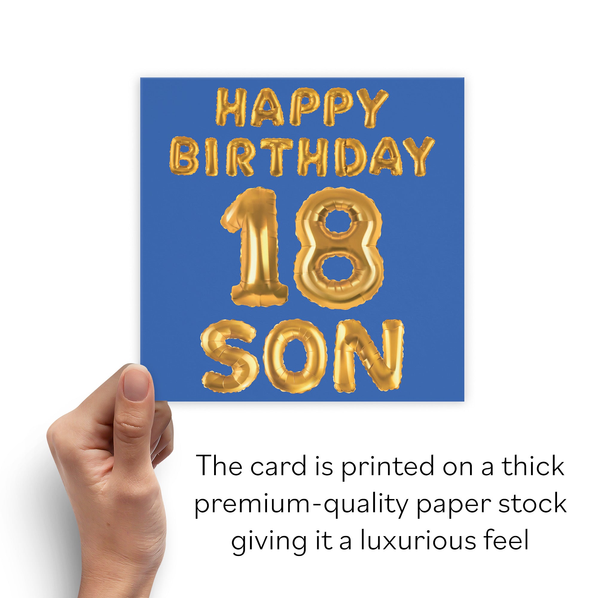 18th Son Birthday Card Balloon - Default Title (B09GL9PFCD)