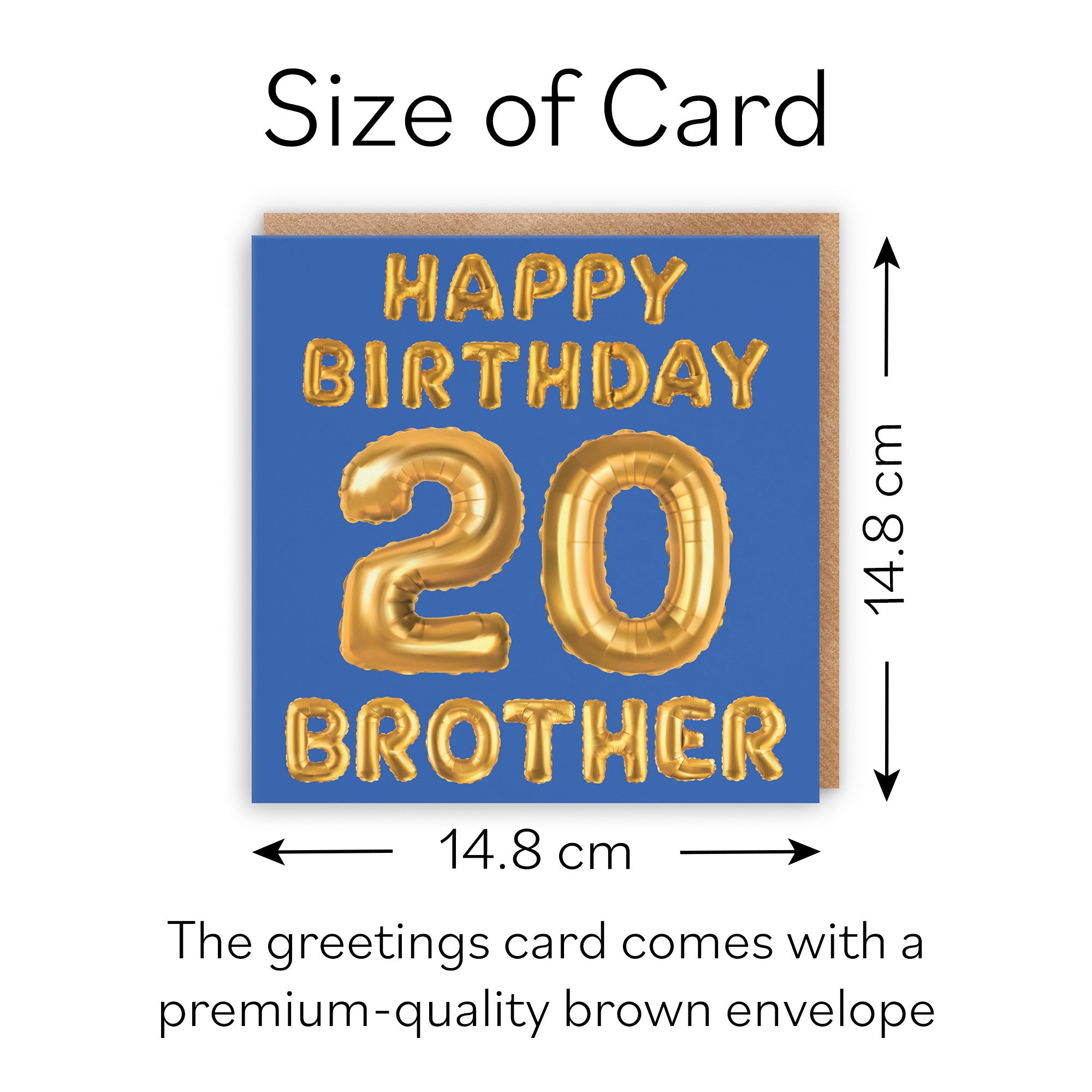 20th Brother Birthday Card Balloon - Default Title (B09GL9ZQSJ)