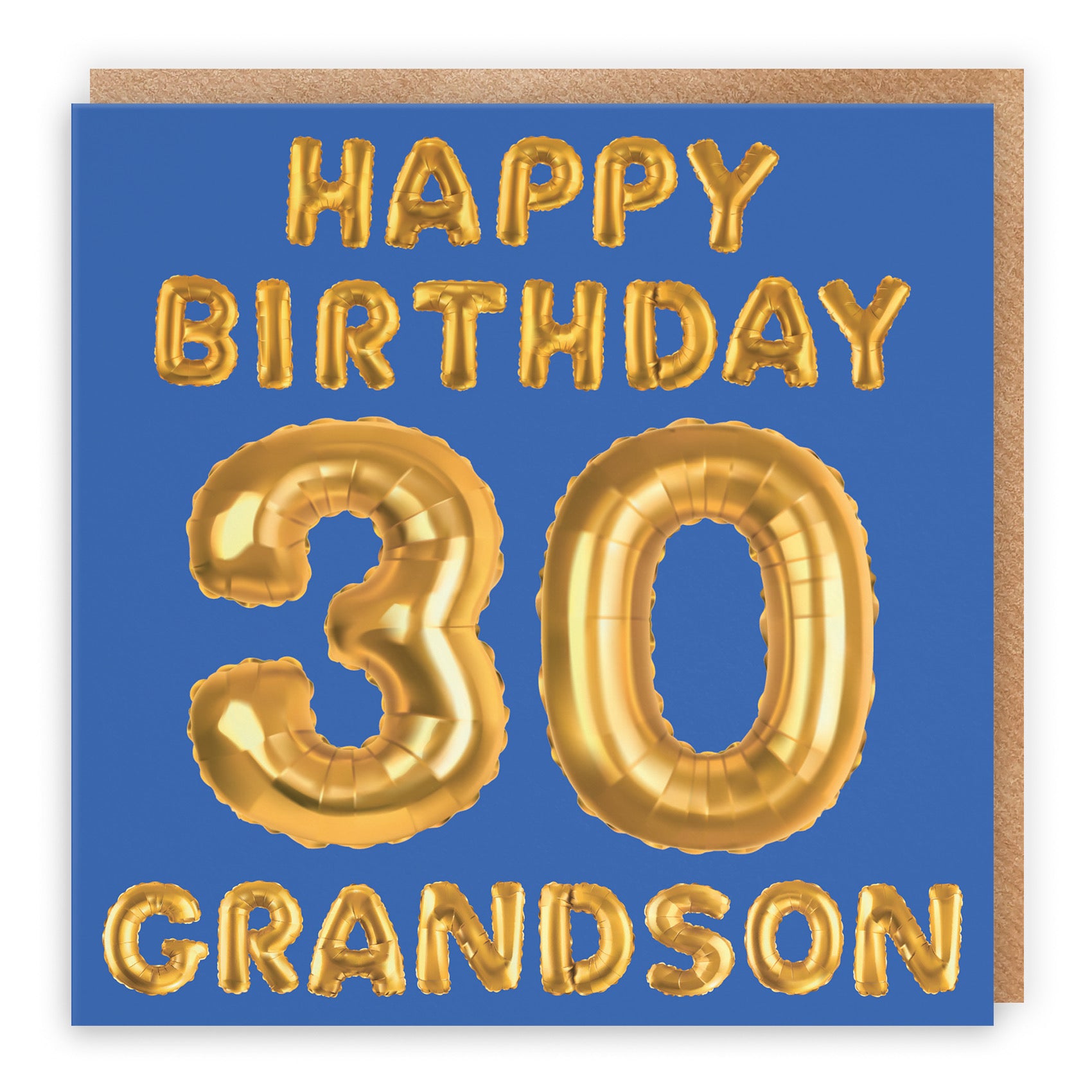 30th Grandson Birthday Card Balloon - Default Title (B09GLB3JNW)