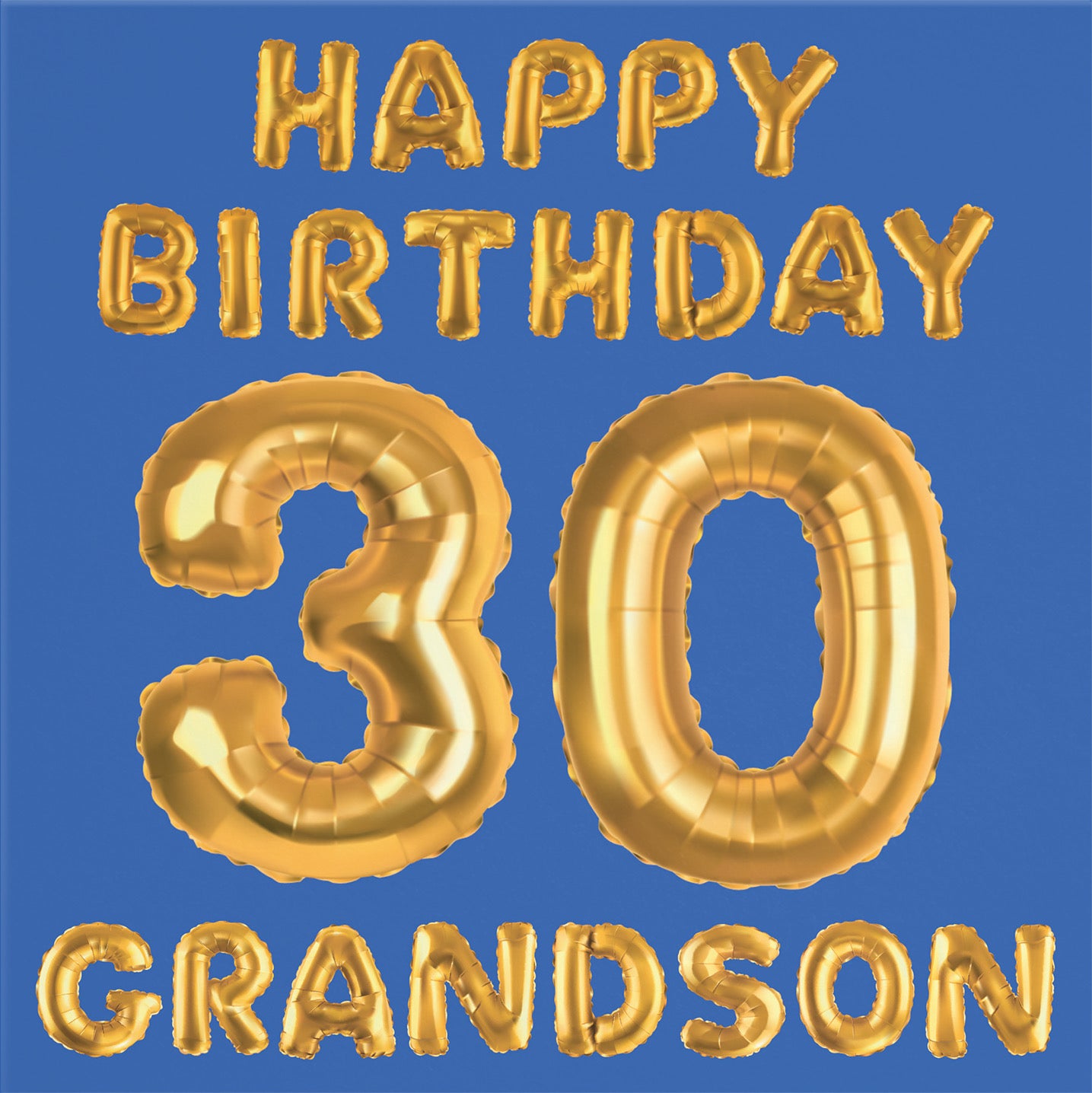 30th Grandson Birthday Card Balloon - Default Title (B09GLB3JNW)