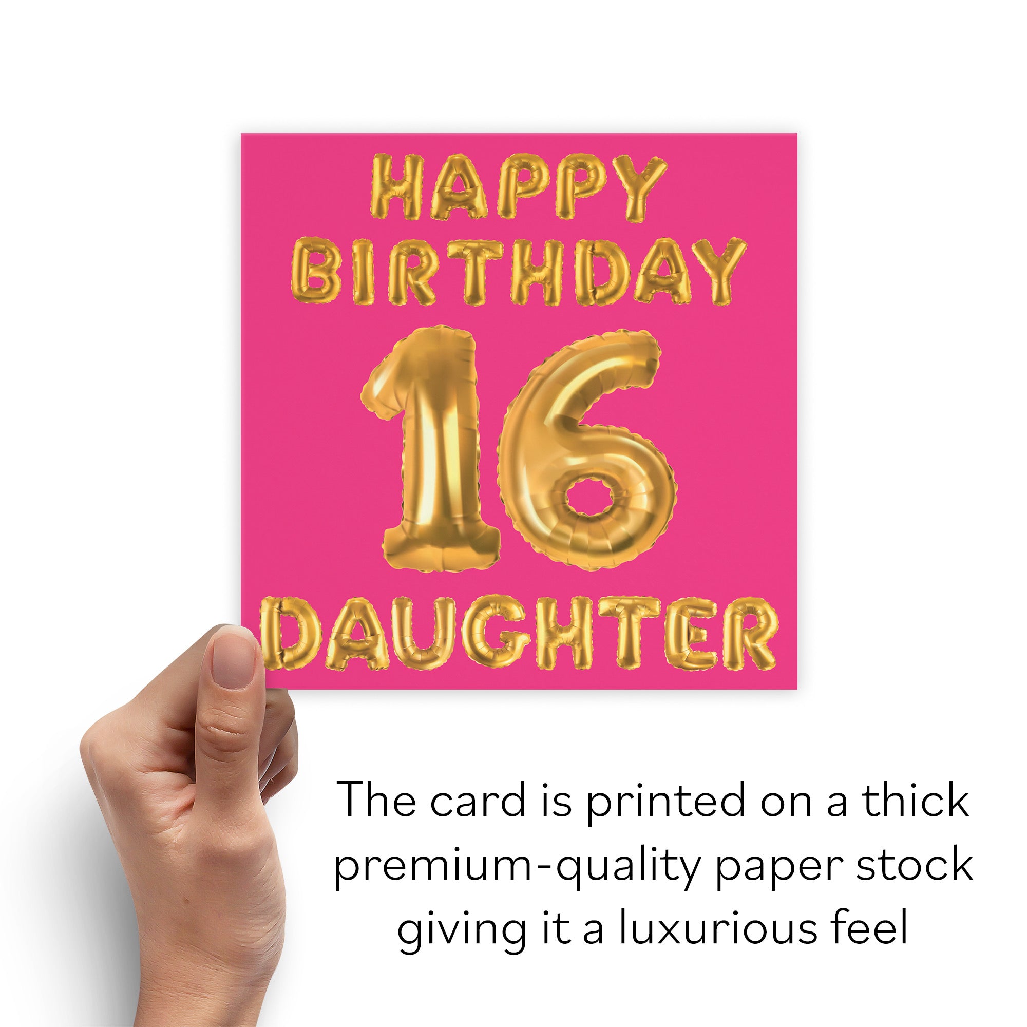 16th Daughter Birthday Card Balloon - Default Title (B09GLB8LWP)