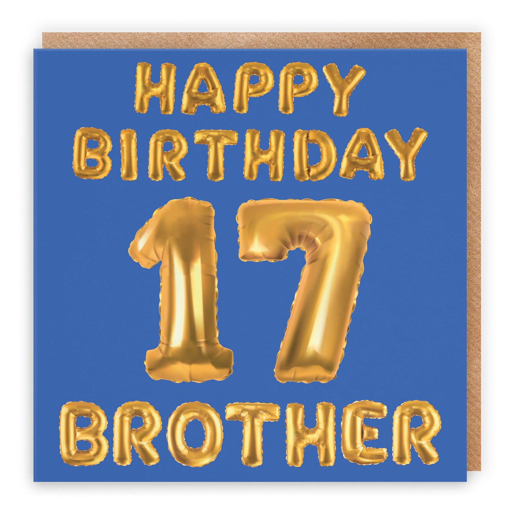 17th Brother Birthday Card Balloon - Default Title (B09GLBKWKG)