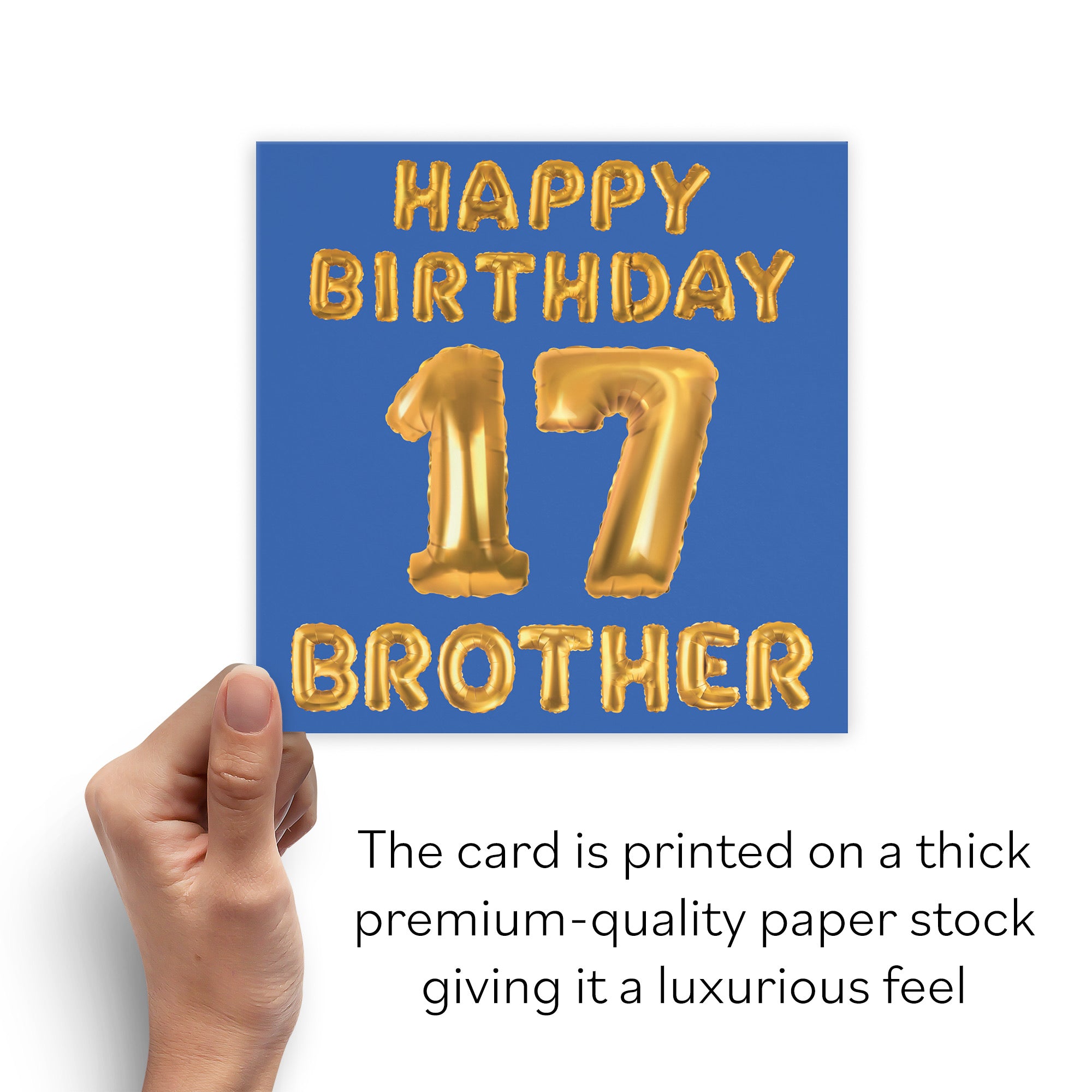 17th Brother Birthday Card Balloon - Default Title (B09GLBKWKG)