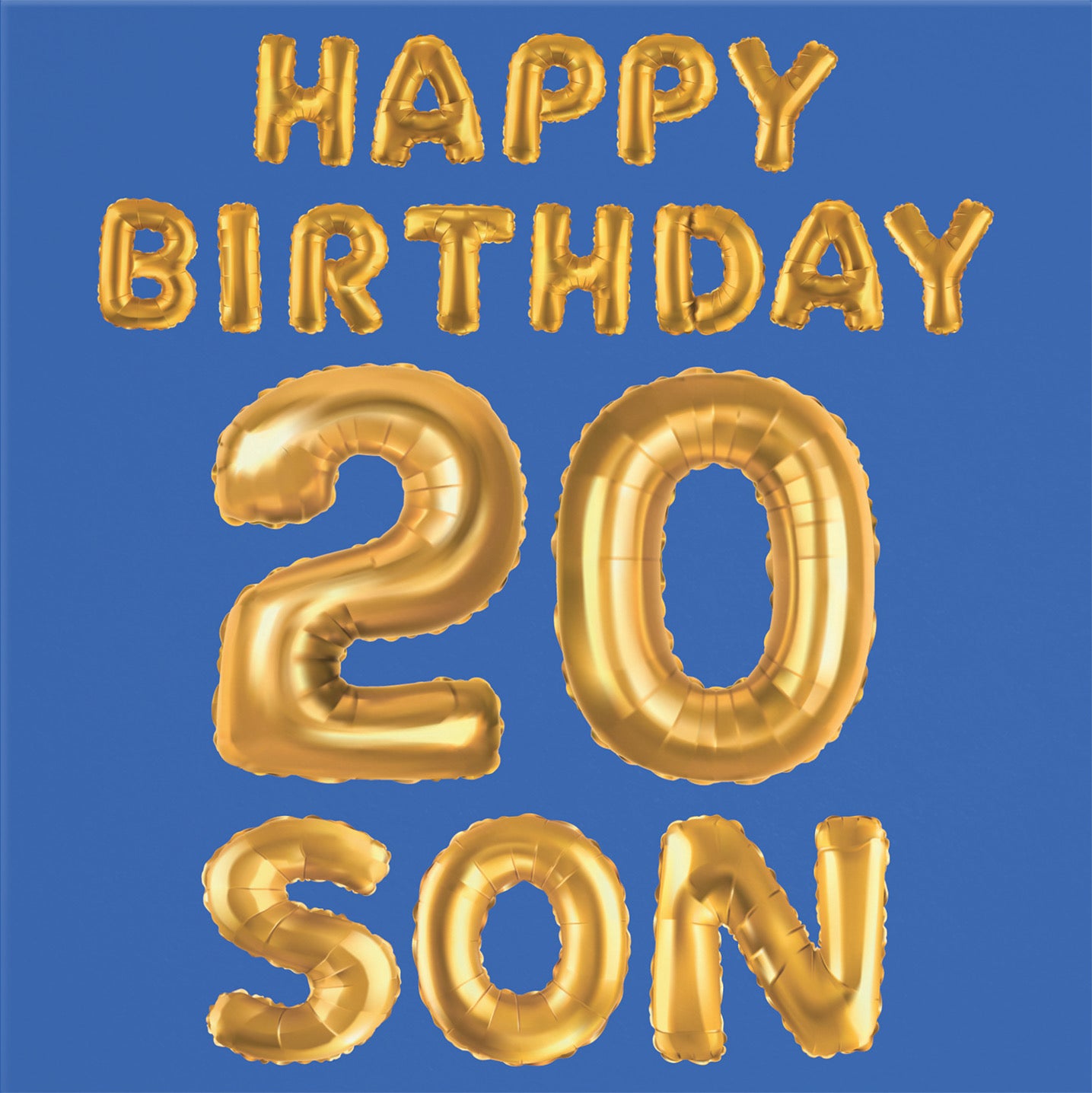 20th Son Birthday Card Balloon - Default Title (B09GLC2H21)