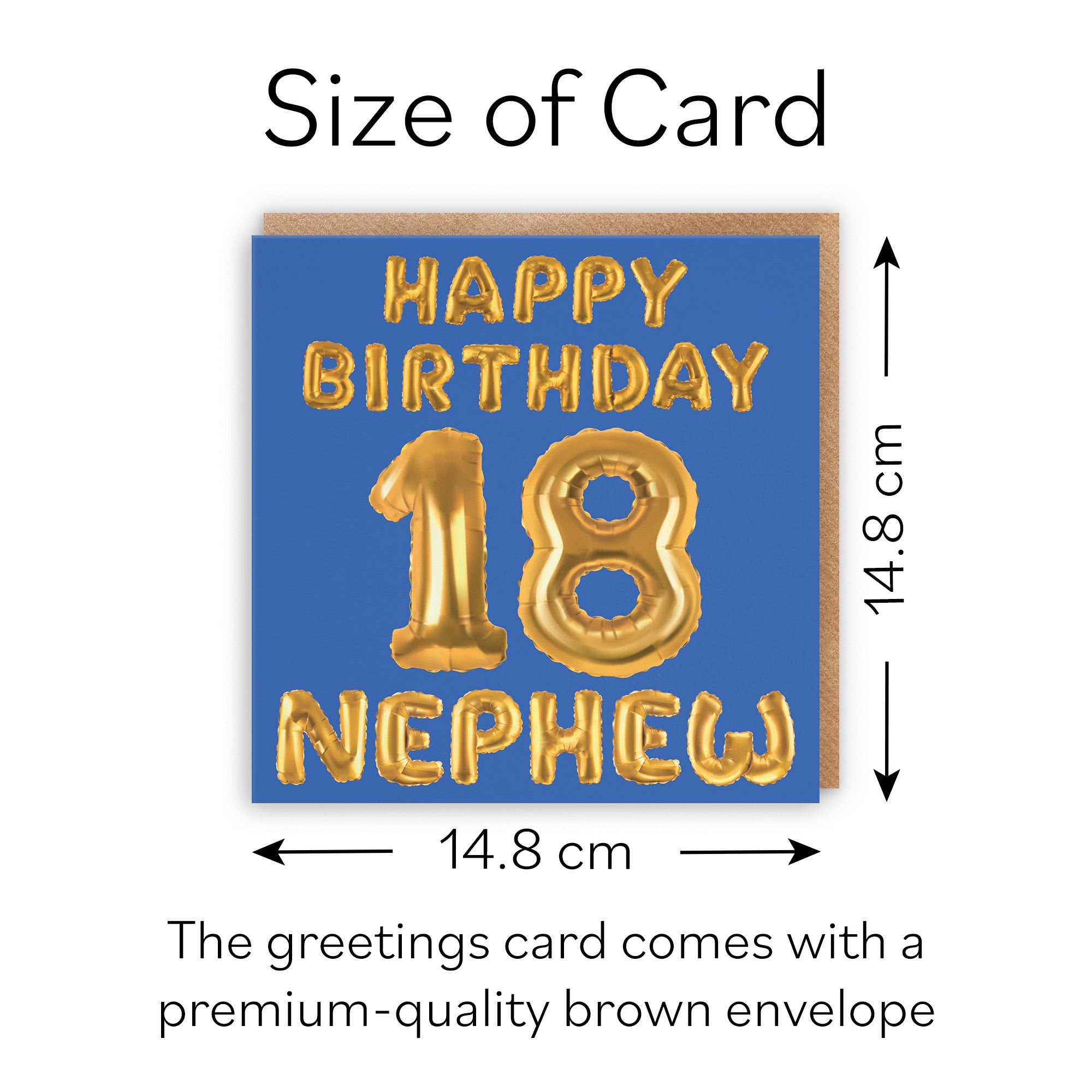 18th Nephew Birthday Card Balloon - Default Title (B09GLCDG5C)