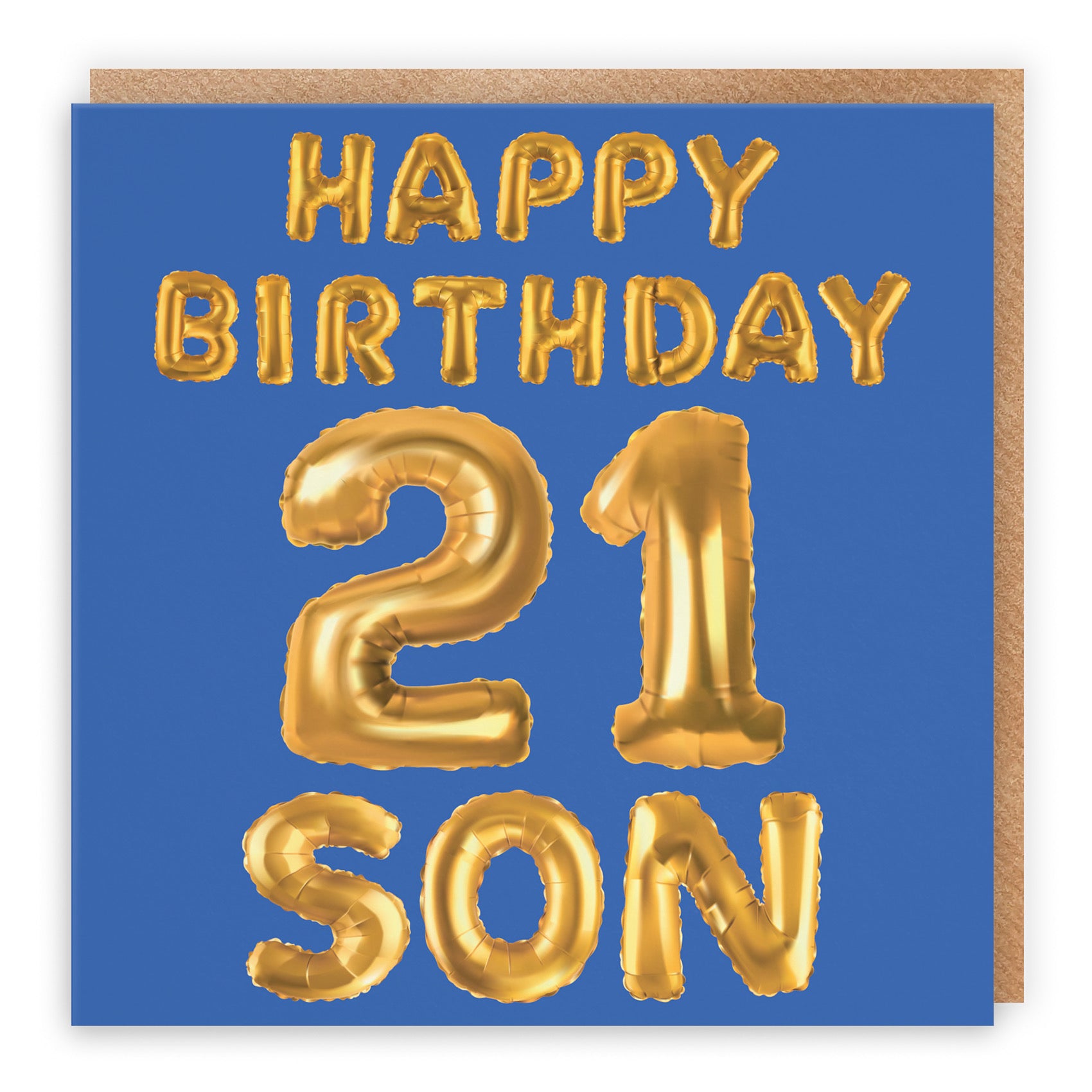 21st Son Birthday Card Balloon - Default Title (B09GLCXBHD)