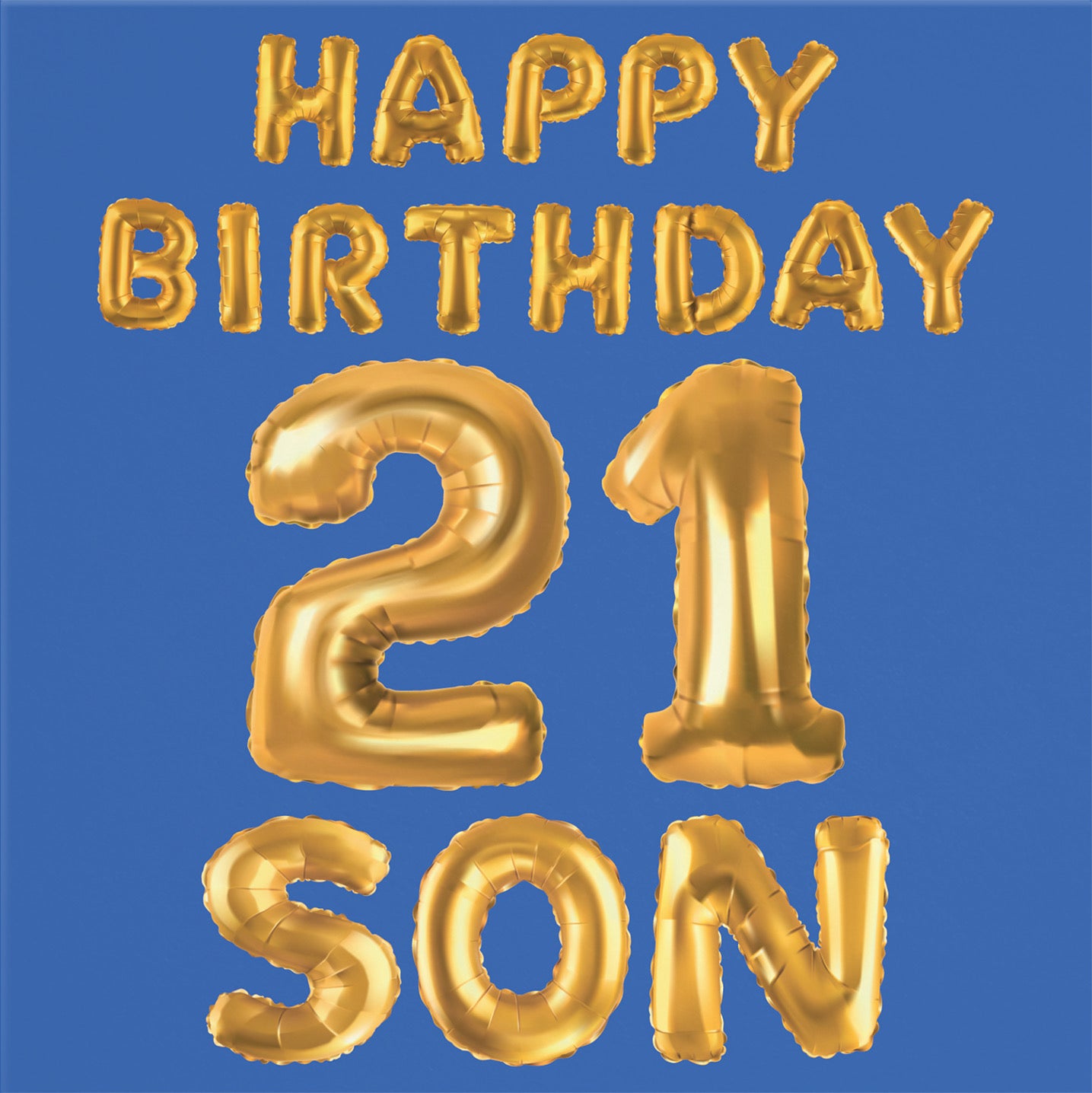 21st Son Birthday Card Balloon - Default Title (B09GLCXBHD)