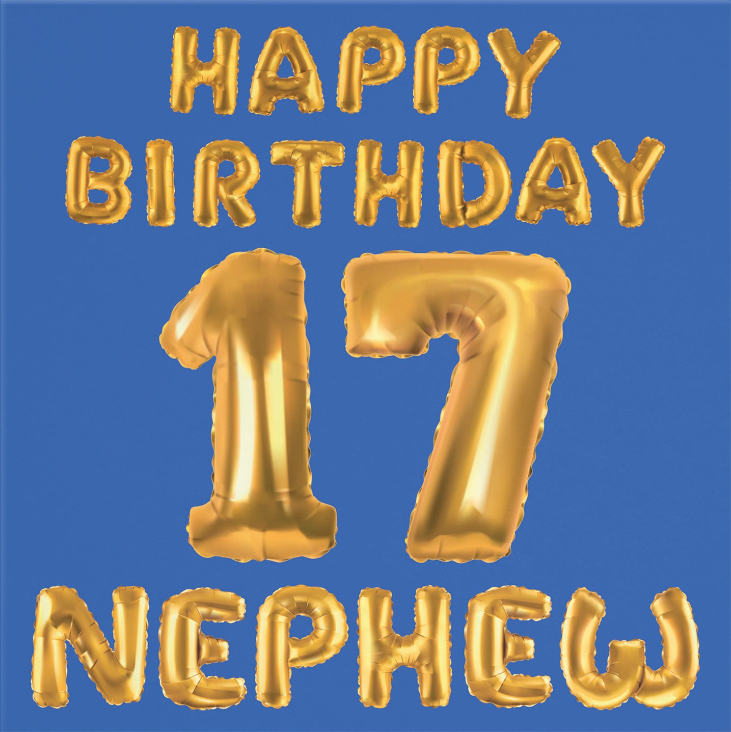 17th Nephew Birthday Card Balloon - Default Title (B09GLDKN63)