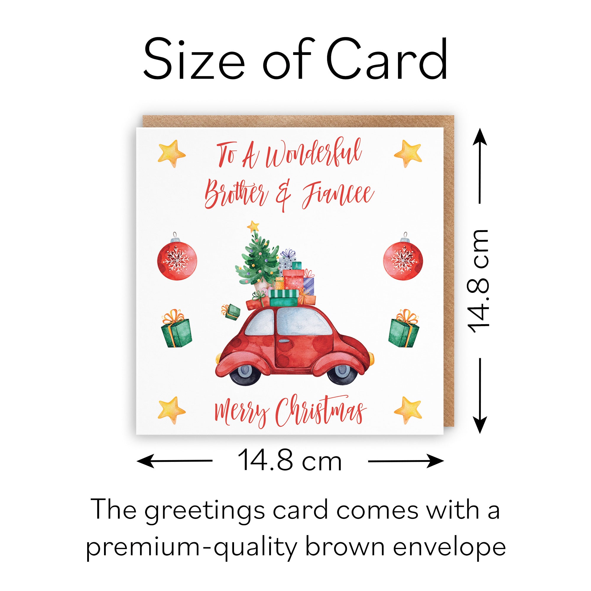 Brother And Fiancee Christmas Holiday Card - Default Title (B09JV9FDYD)