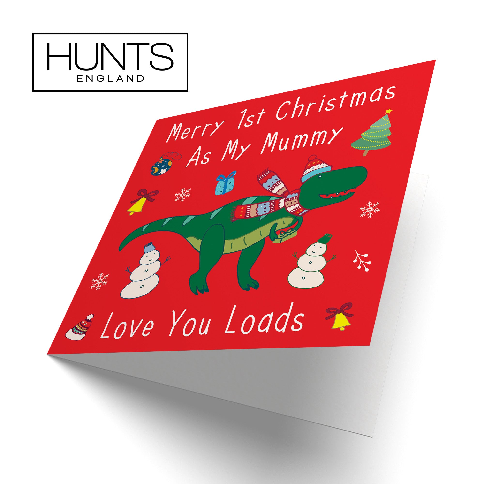 Mummy's 1st Christmas New Baby Dinosaur Card - Default Title (B09JVCM8BF)