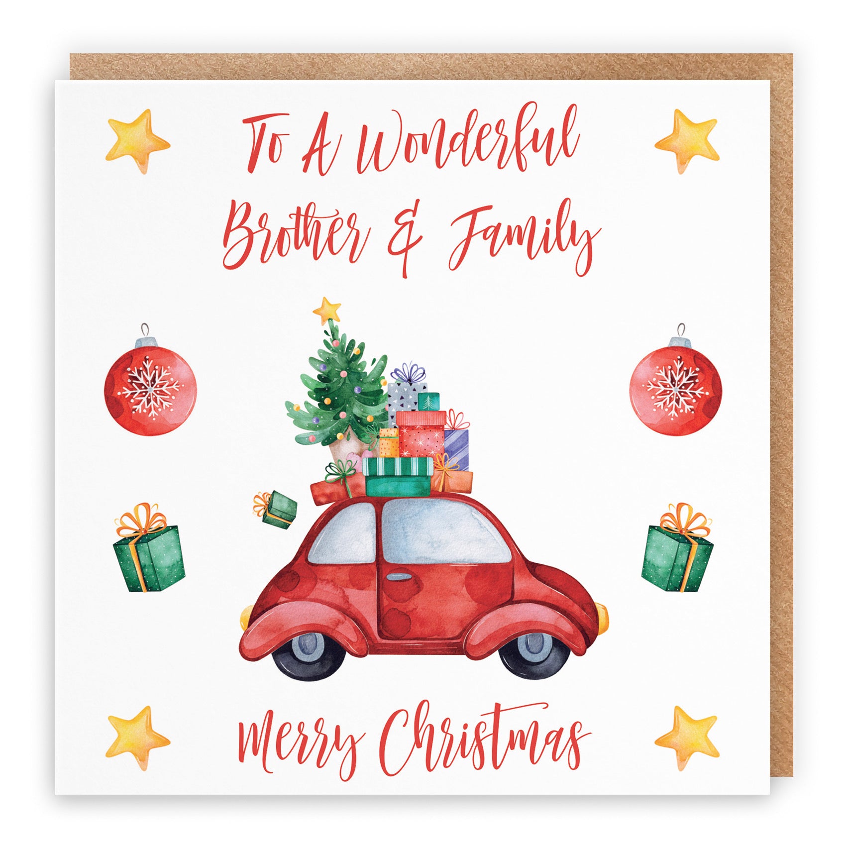 Brother And Family Christmas Holiday Card - Default Title (B09JVGMH1Z)