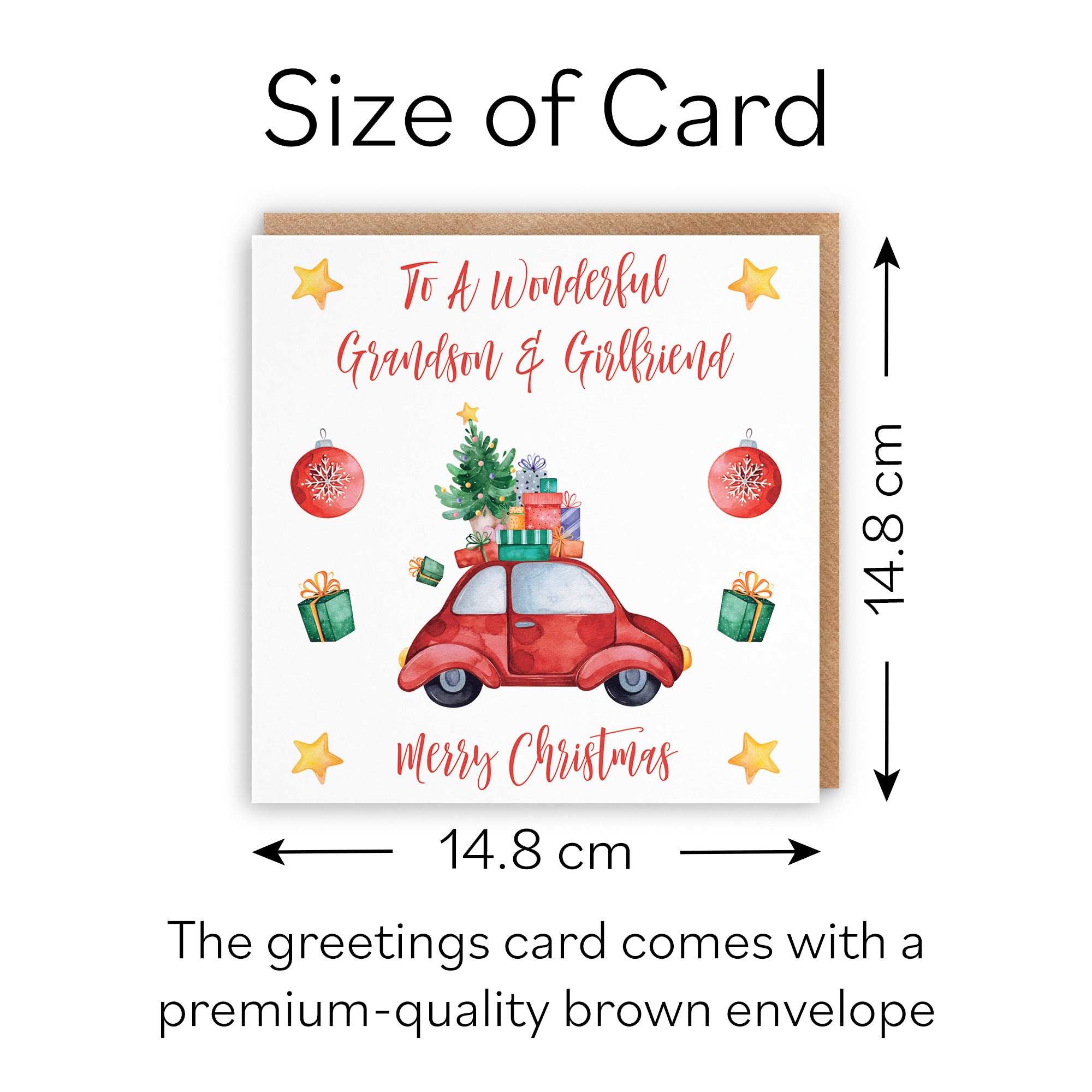 Grandson And Girlfriend Christmas Holiday Card - Default Title (B09JVGYW6L)