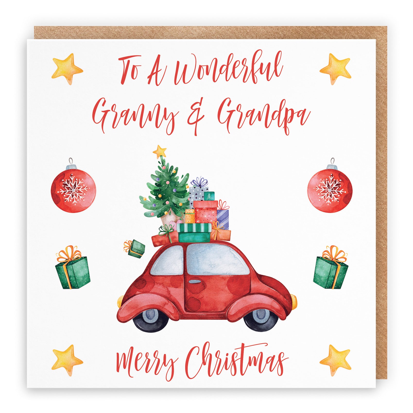 Granny And Grandpa Christmas Holiday Card - Default Title (B09JVL87CC)