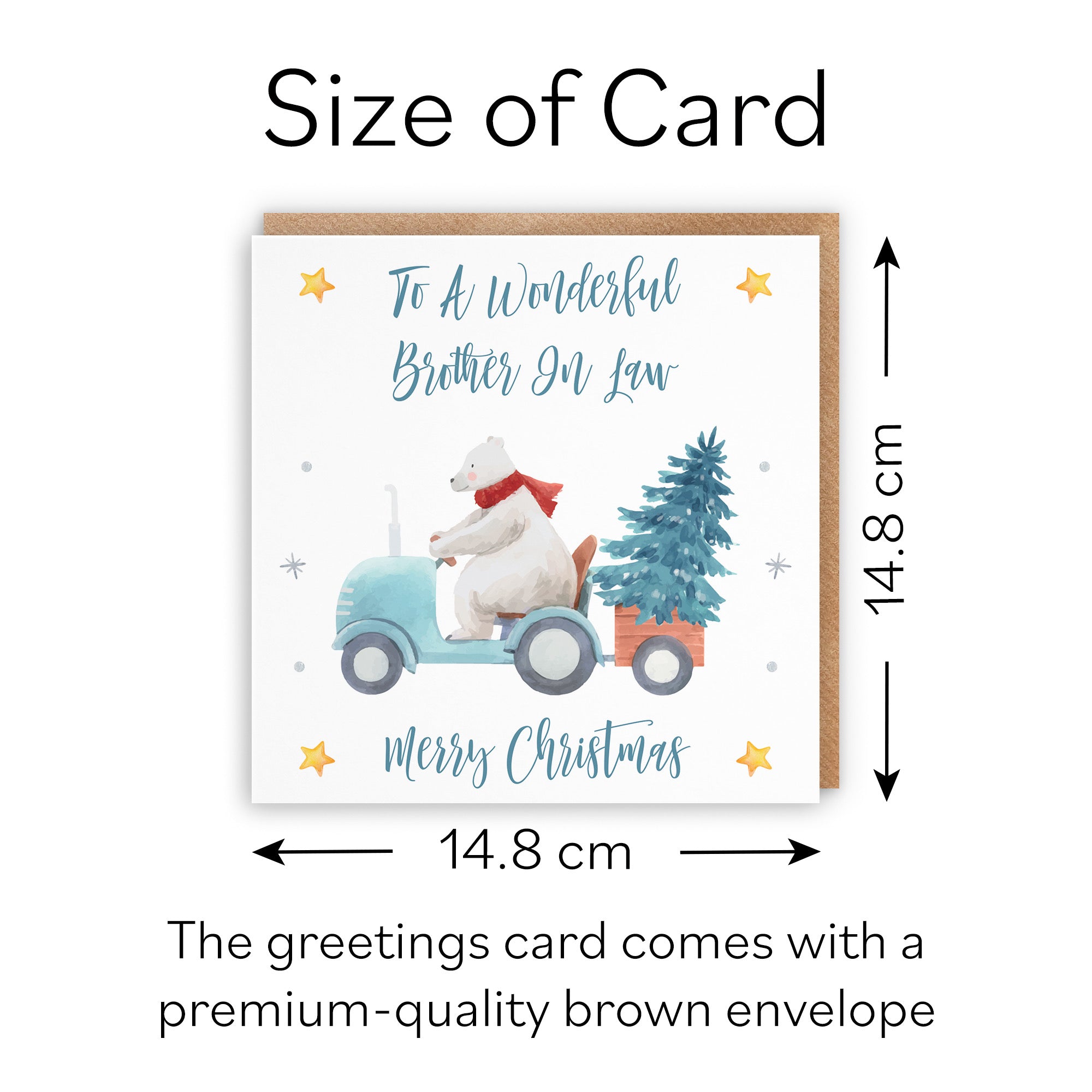 Brother In Law Polar Bear Christmas Card - Default Title (B09JZWK5KK)