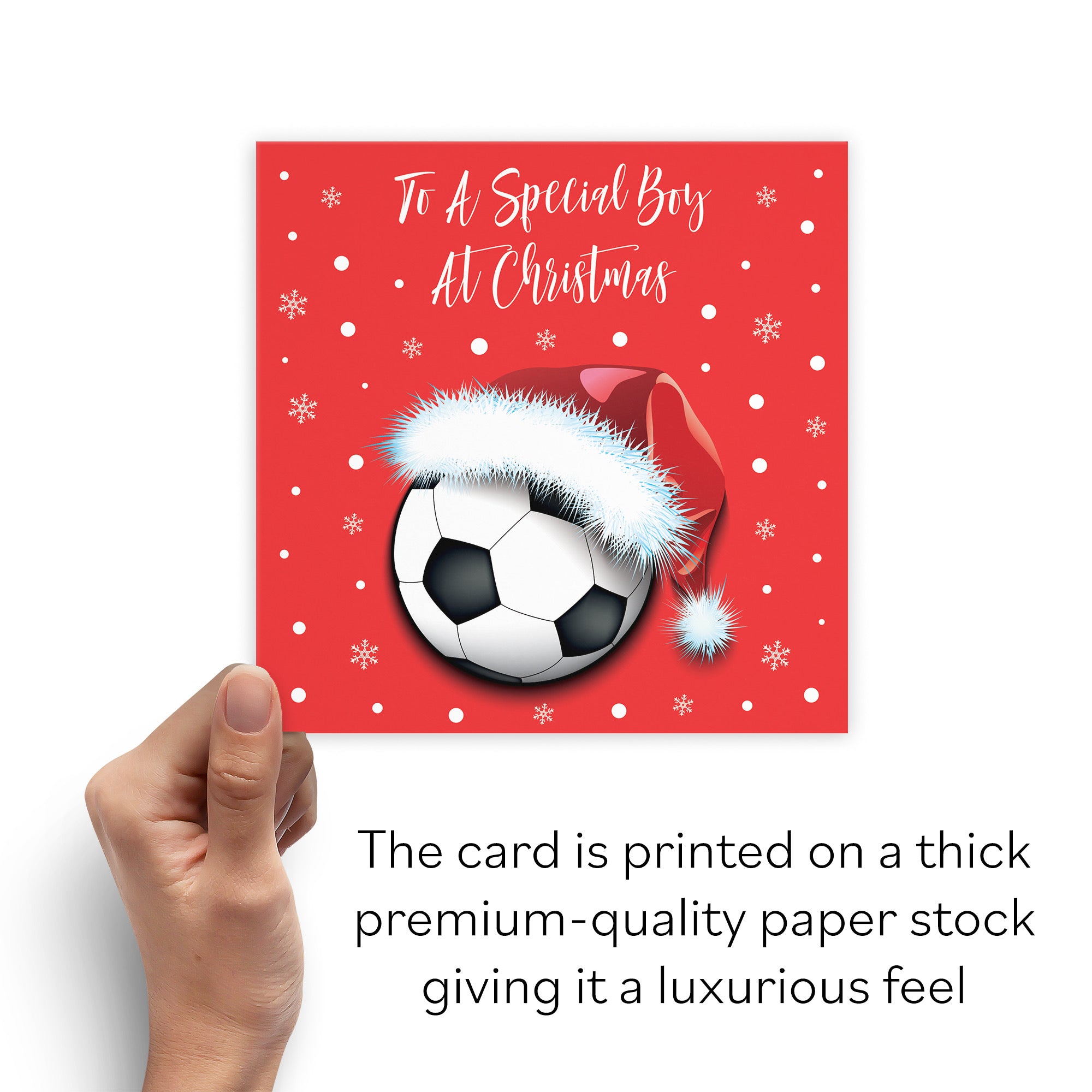 Boy Football Christmas Card - Default Title (B09K7S4T2T)